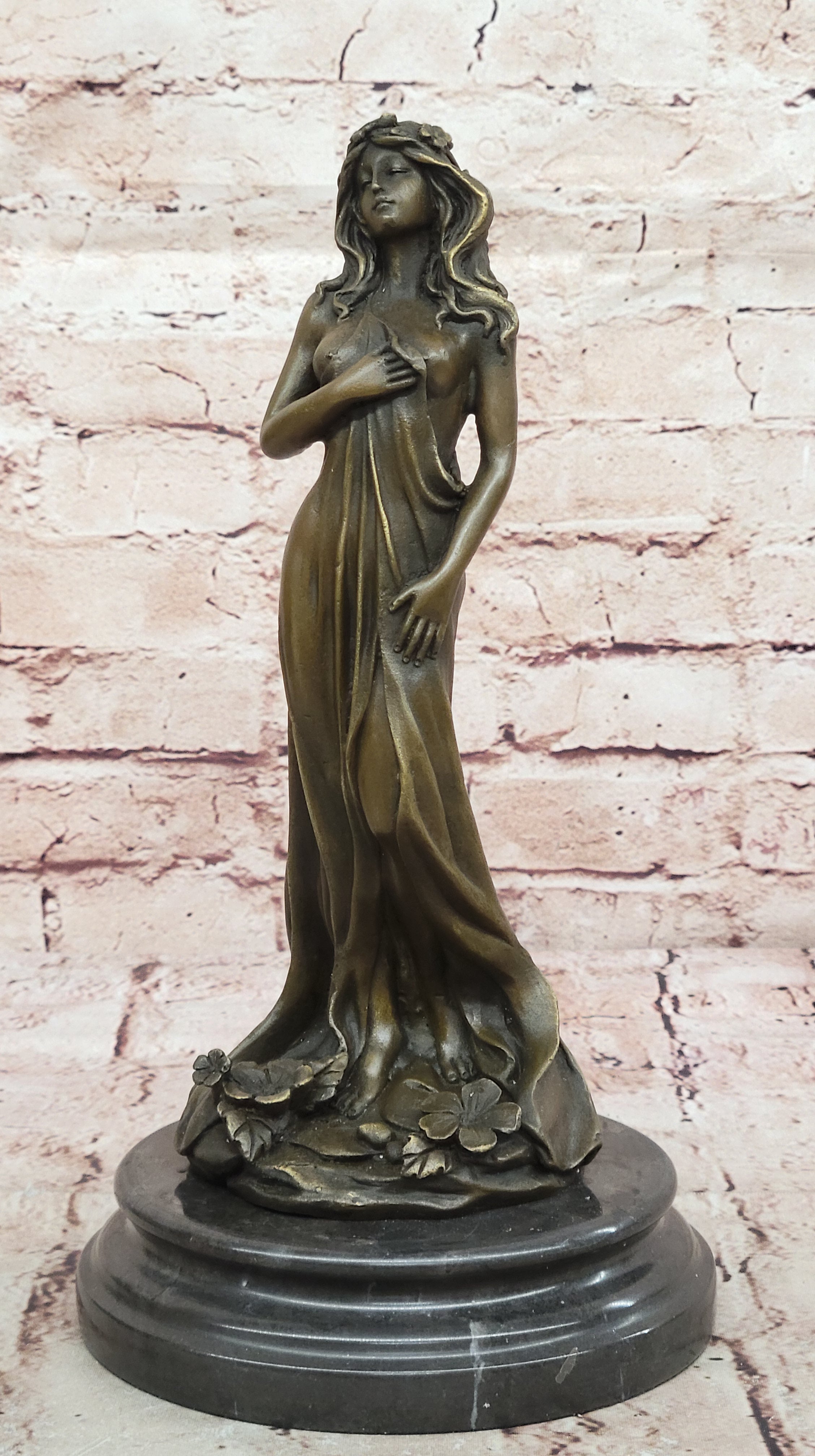 Aldo Vitaleh Liberated Maiden Bronze Sculpture Cast Figurine Figure Original Art