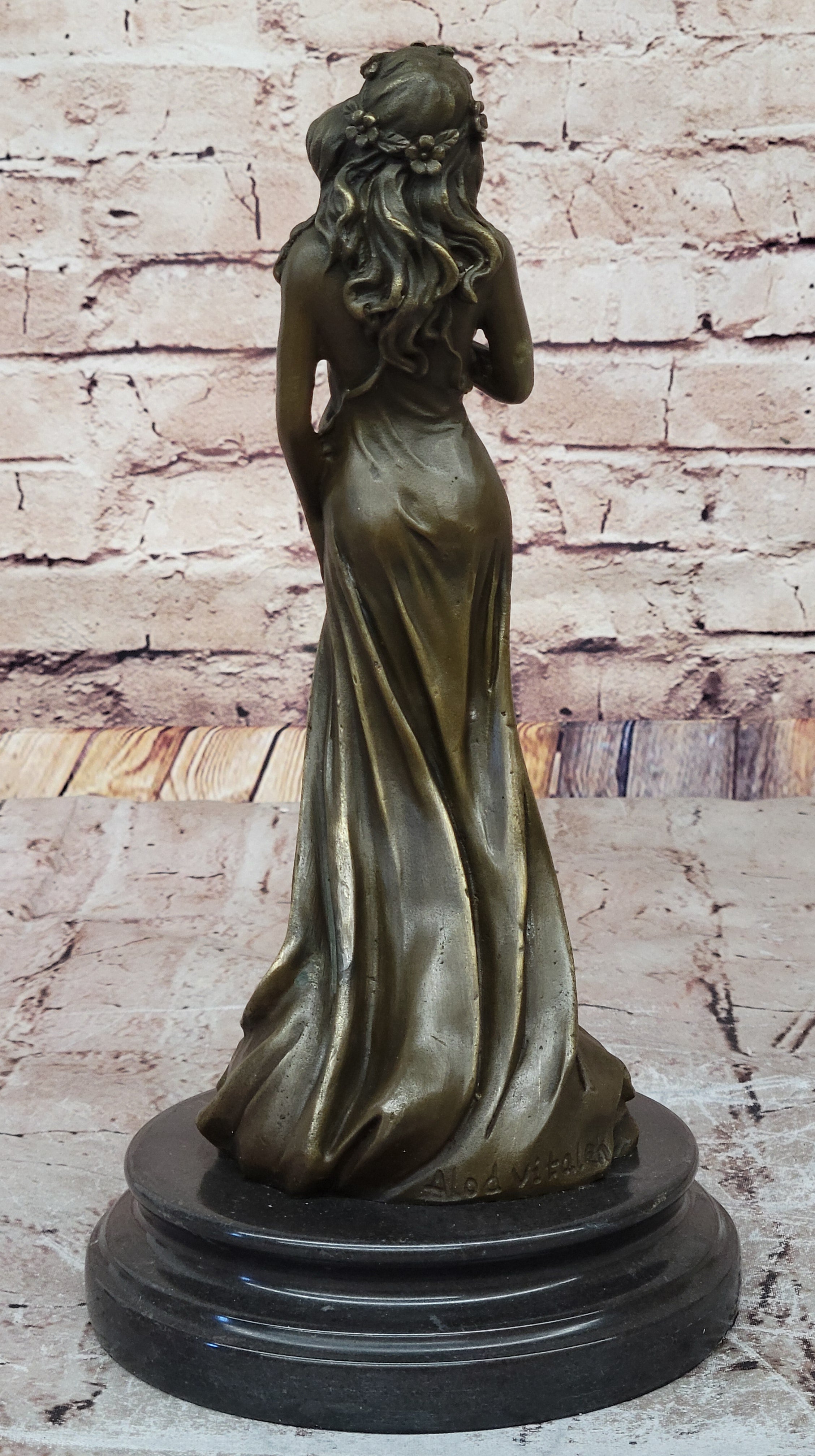 Aldo Vitaleh Liberated Maiden Bronze Sculpture Cast Figurine Figure Original Art