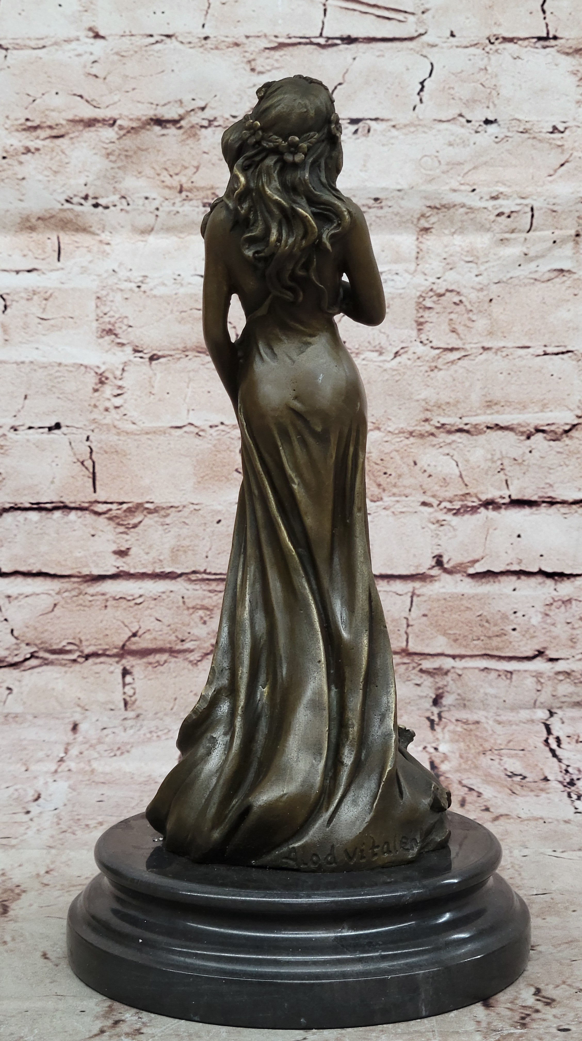 Aldo Vitaleh Liberated Maiden Bronze Sculpture Cast Figurine Figure Original Art