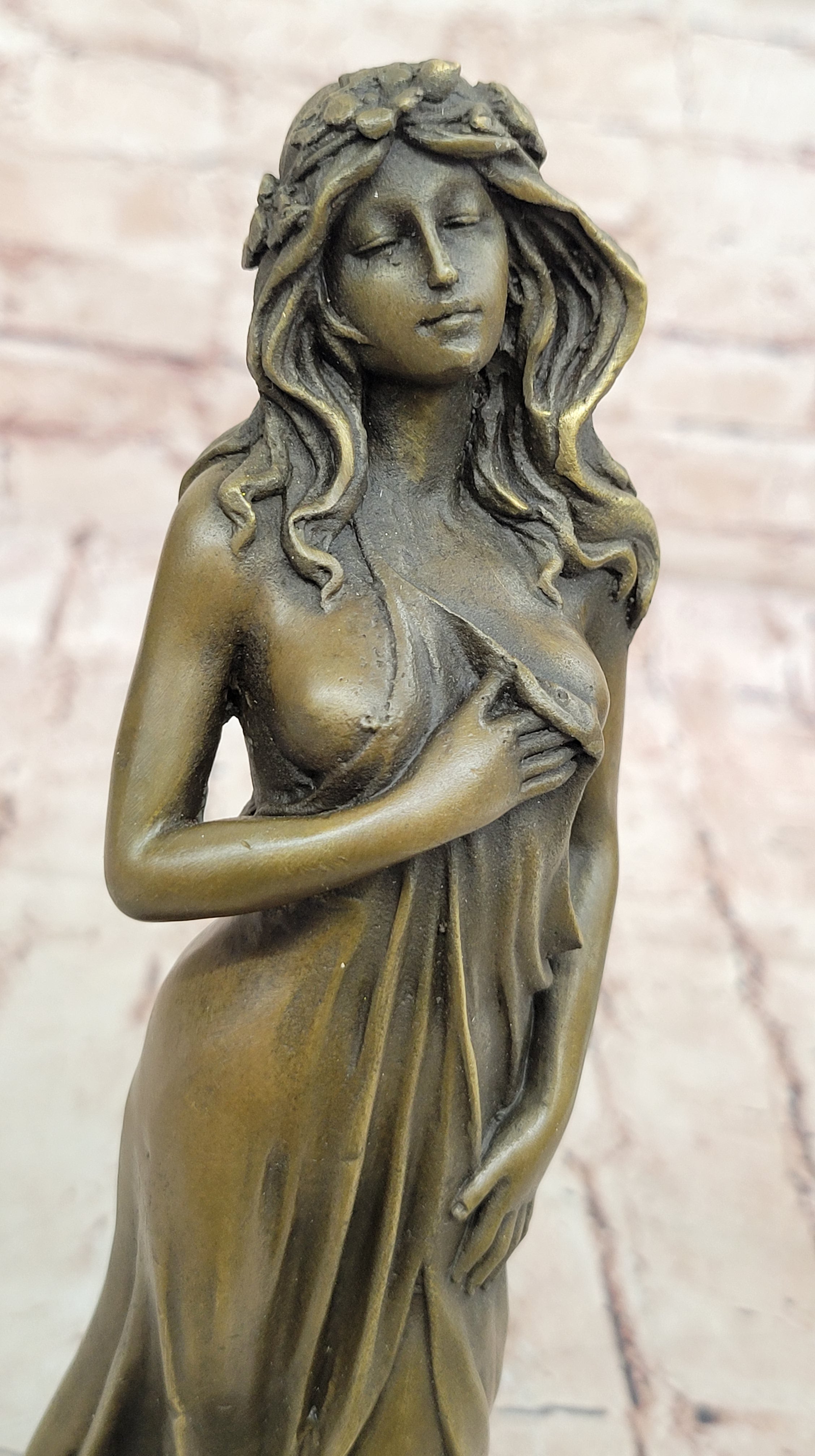 Aldo Vitaleh Liberated Maiden Bronze Sculpture Cast Figurine Figure Original Art