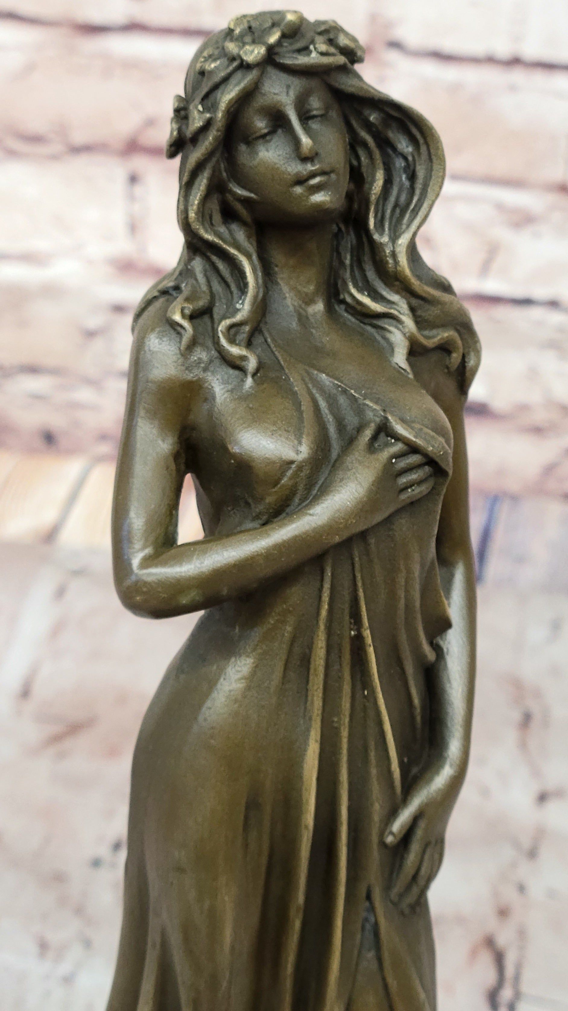 Aldo Vitaleh Liberated Maiden Bronze Sculpture Cast Figurine Figure Original Art
