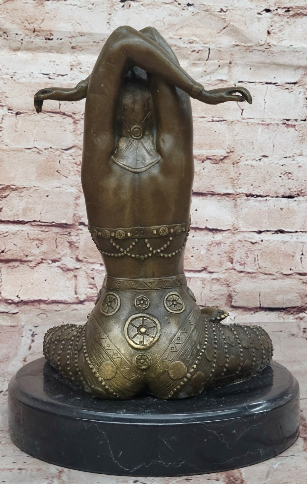 Handcrafted bronze sculpture SALE Art Meditation Yoga Lady Lost Wax Method