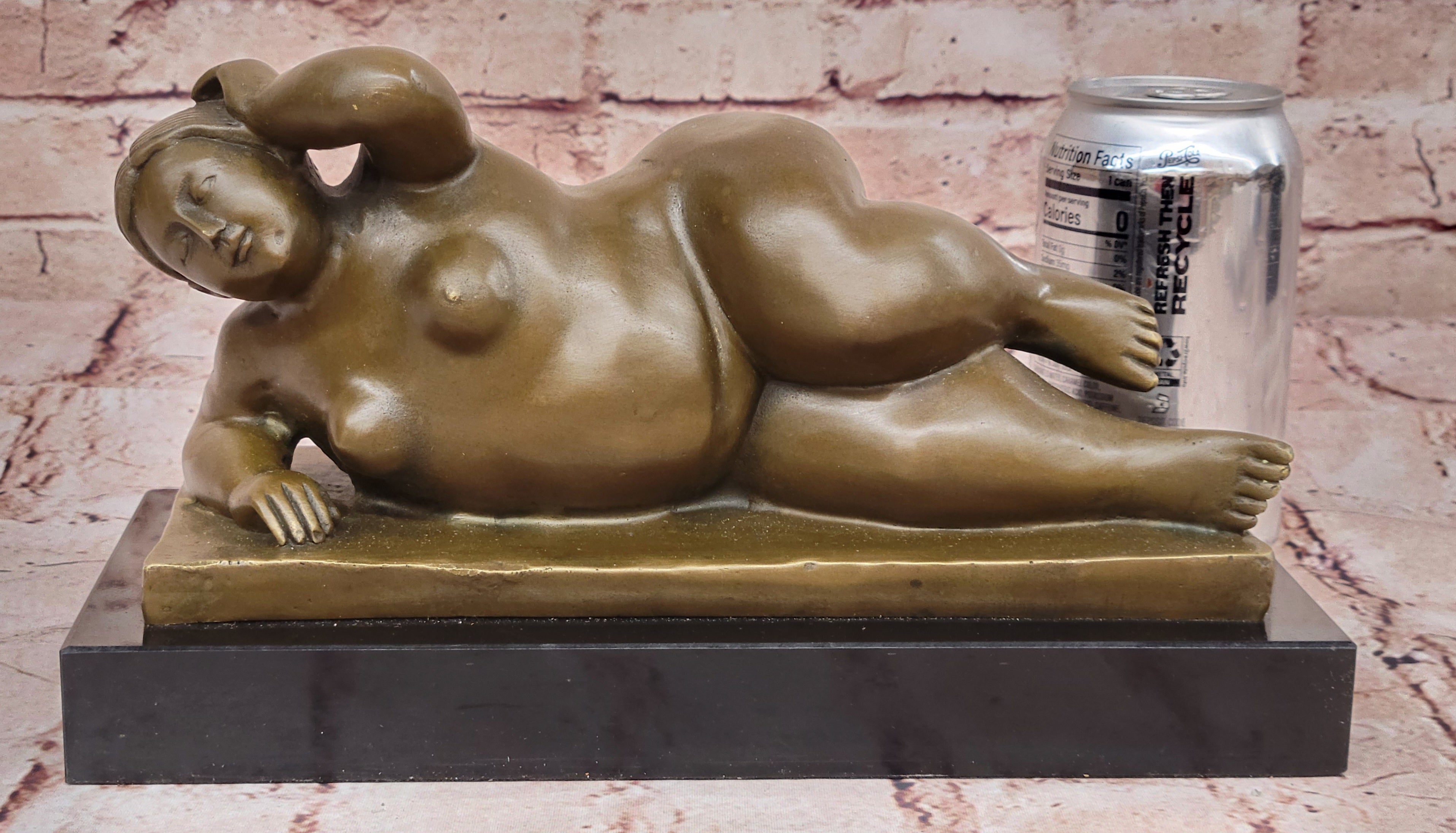 Handcrafted bronze Nude Sculpture Marble Female Abstract Botero Famous Classic