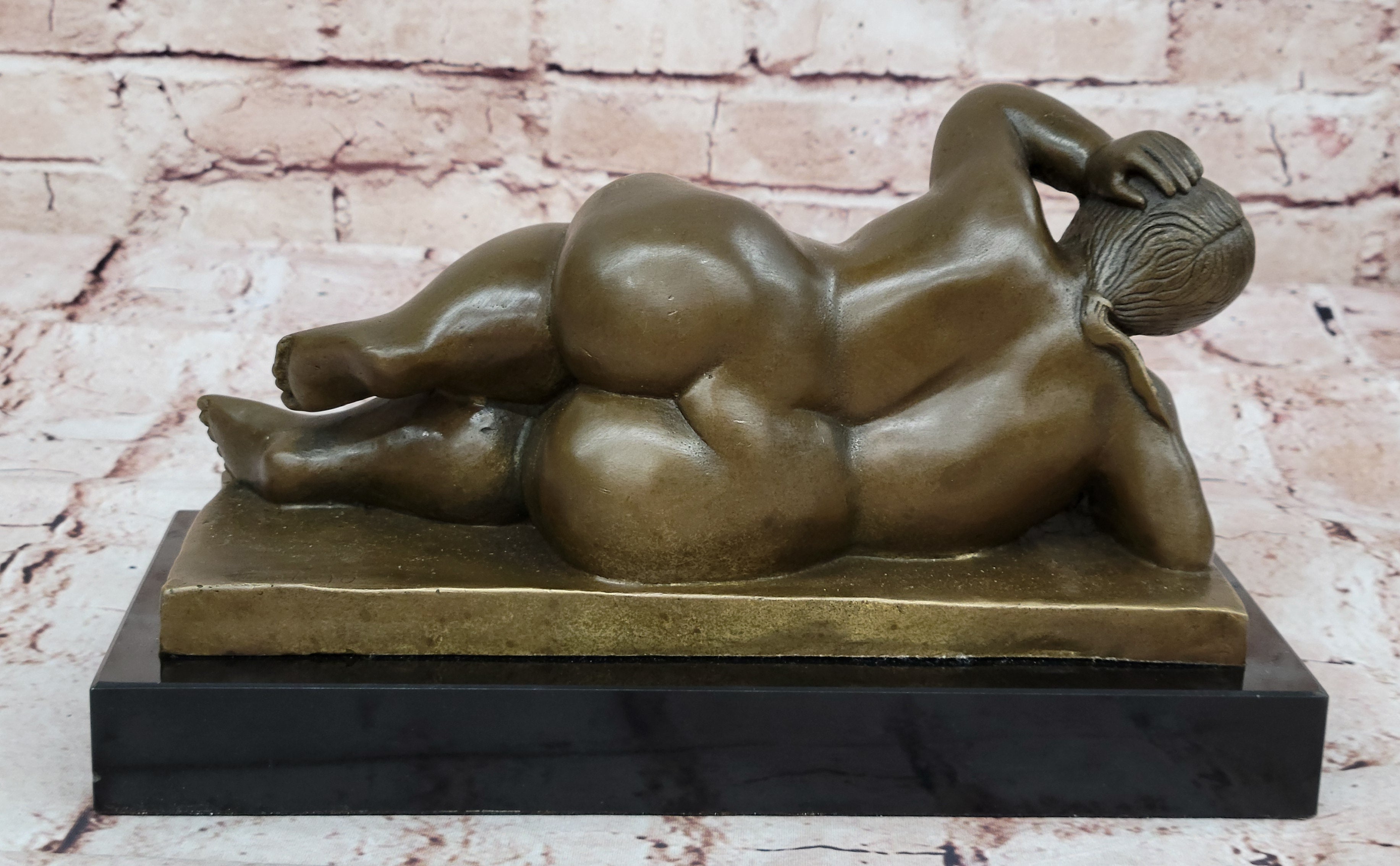 Handcrafted bronze Nude Sculpture Marble Female Abstract Botero Famous Classic