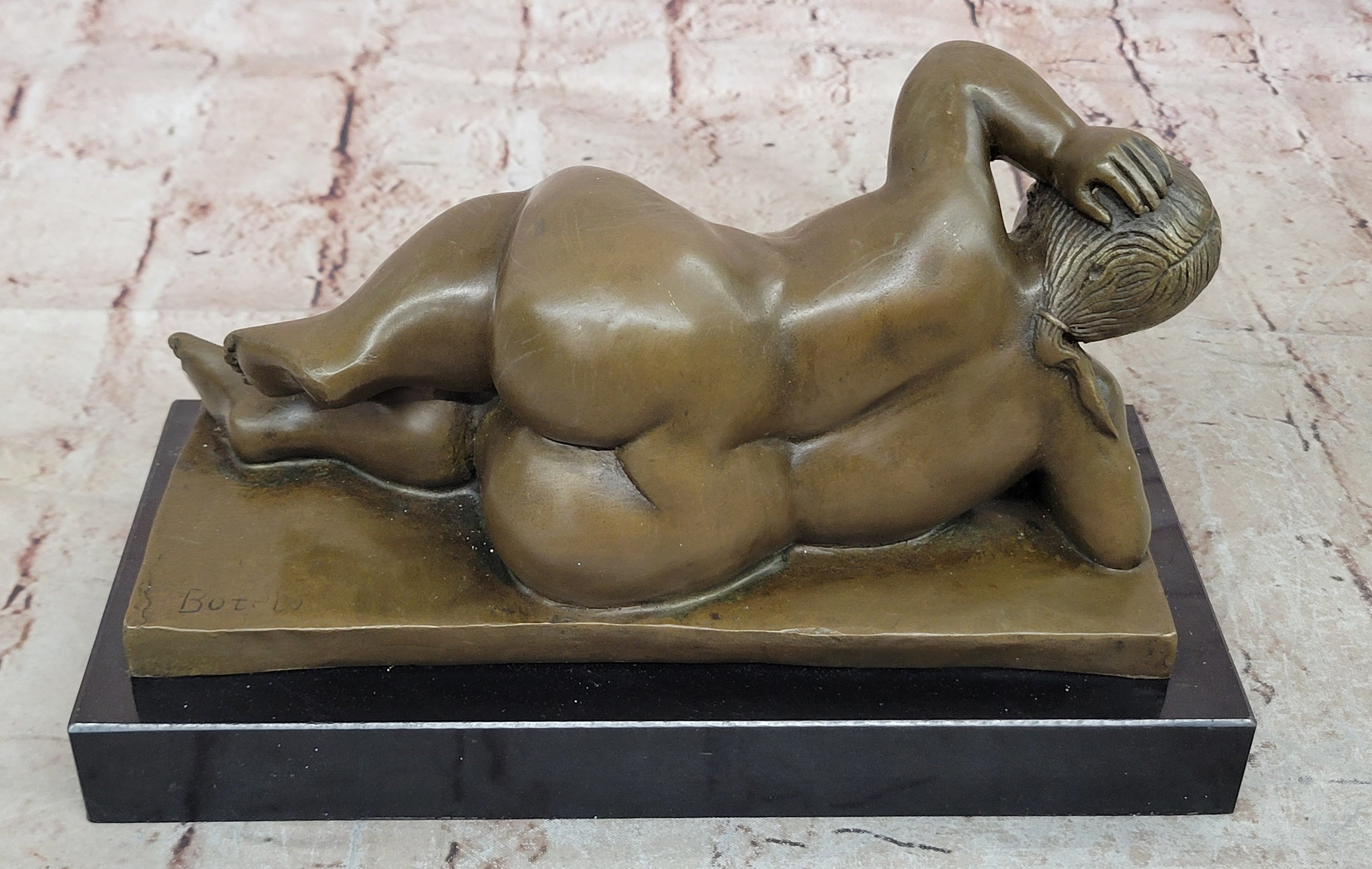 Handcrafted bronze Nude Sculpture Marble Female Abstract Botero Famous Classic
