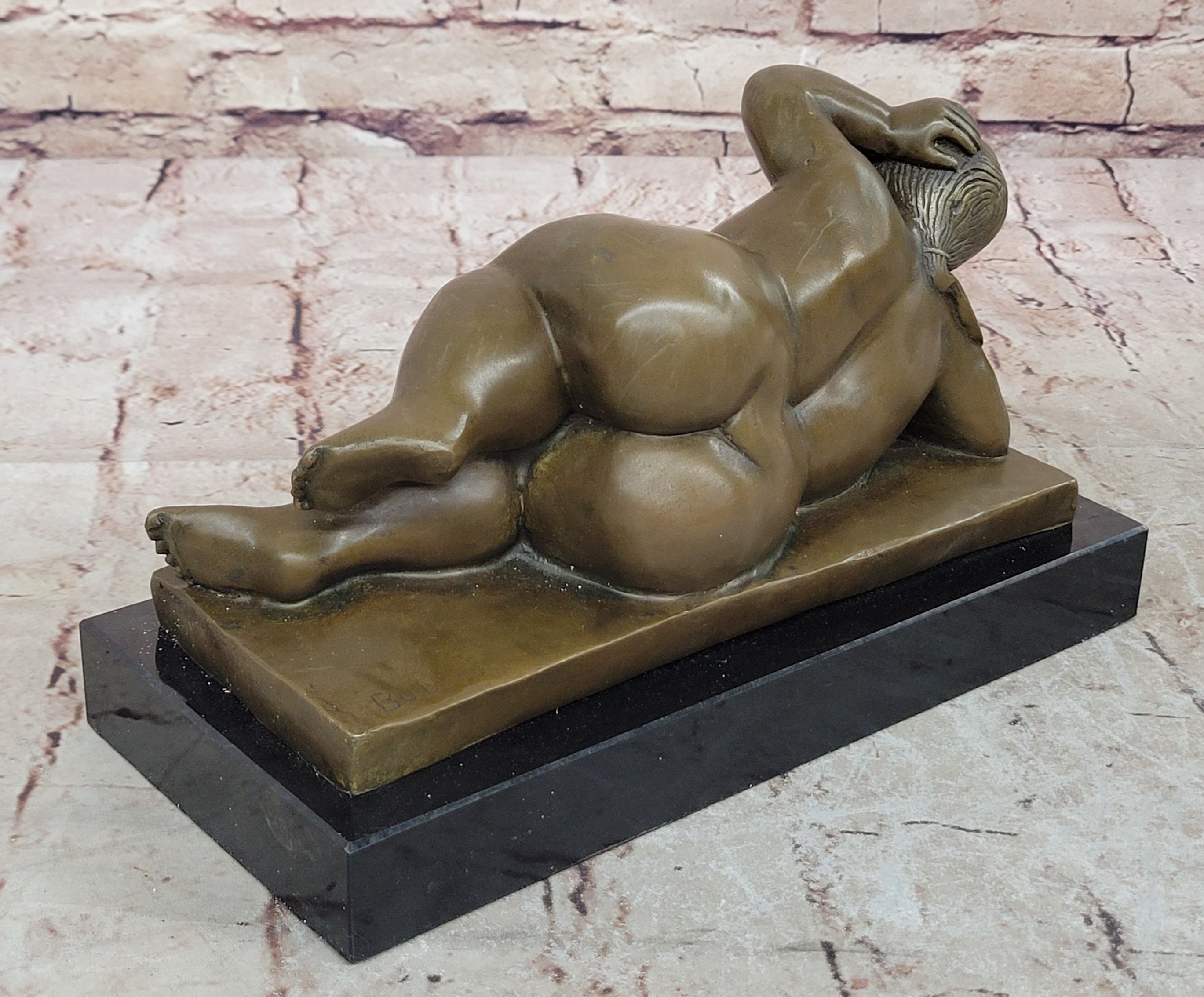 Handcrafted bronze Nude Sculpture Marble Female Abstract Botero Famous Classic