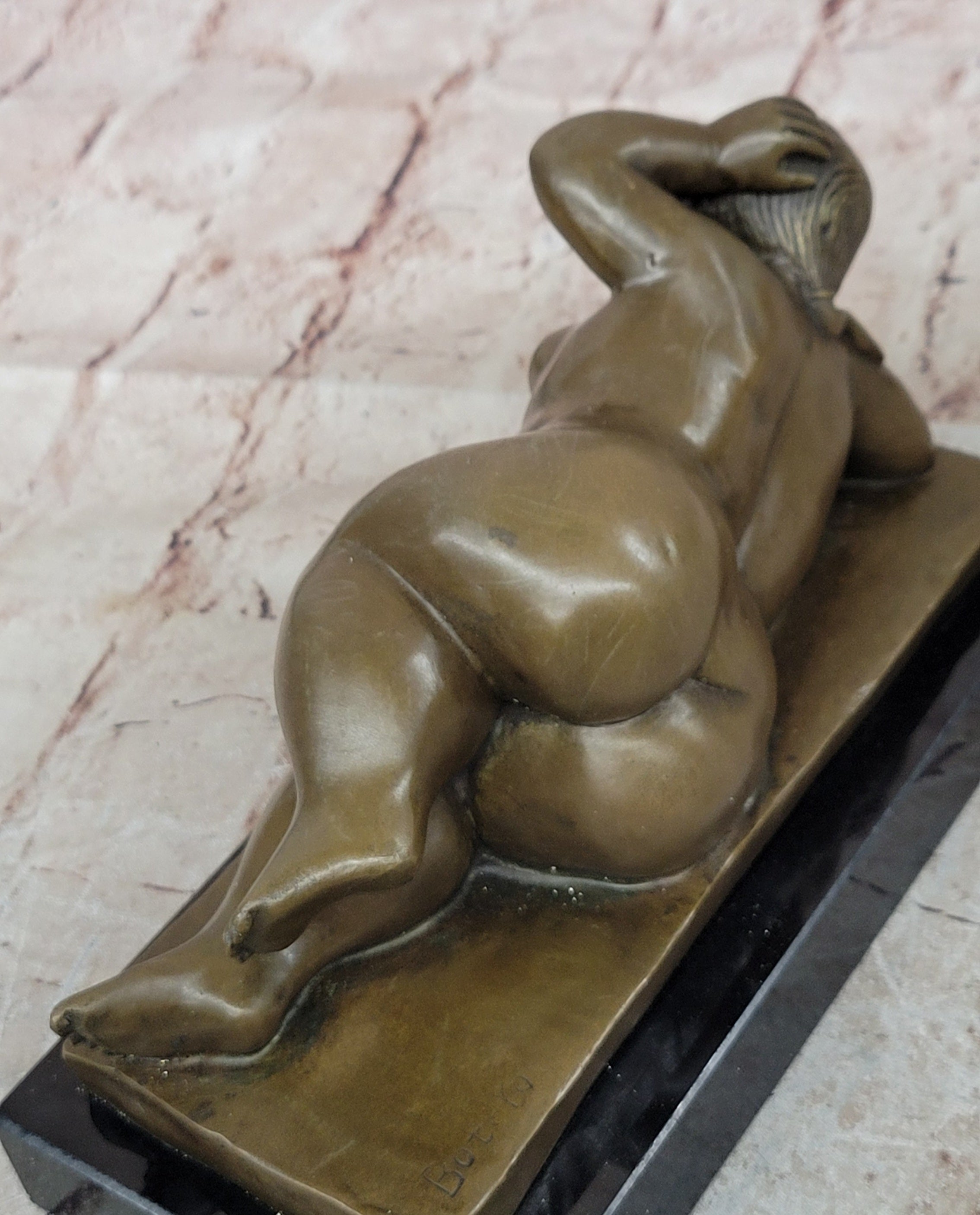Handcrafted bronze Nude Sculpture Marble Female Abstract Botero Famous Classic