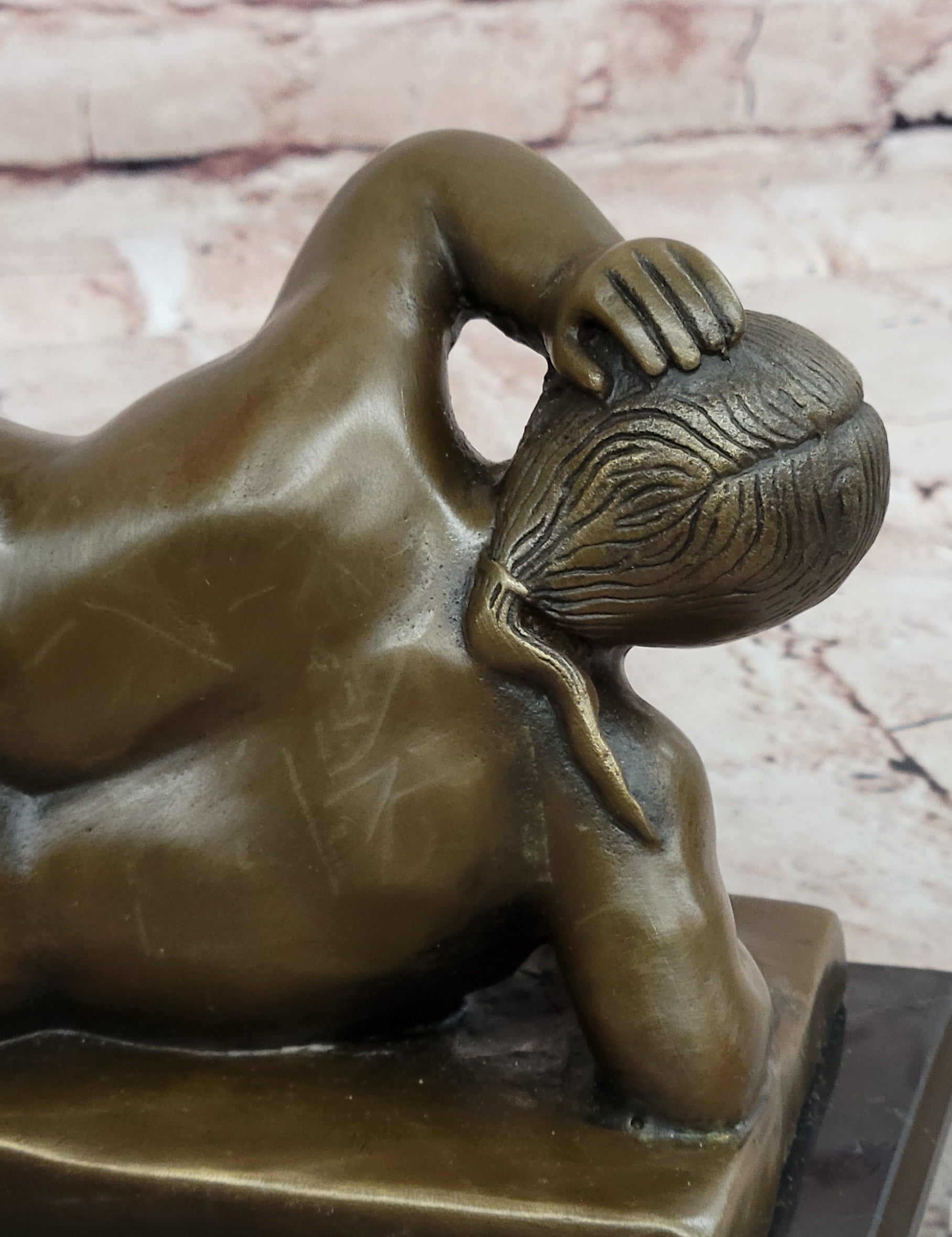 Handcrafted bronze Nude Sculpture Marble Female Abstract Botero Famous Classic