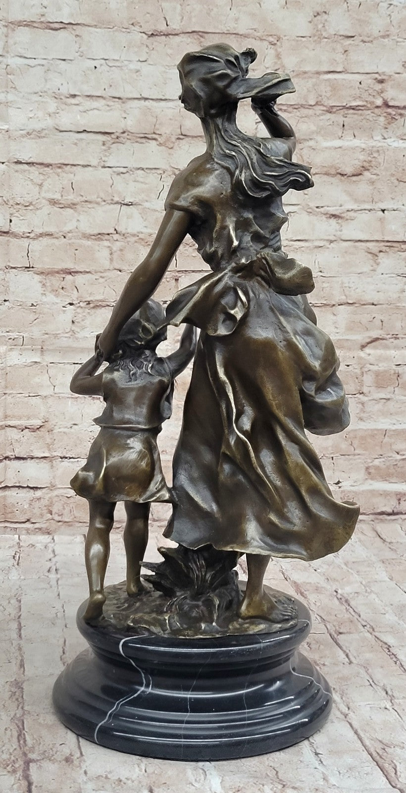 Beautiful Vintage Bronze Figurine - Mother & Baby/Child - Estate - Hot Cast Sale