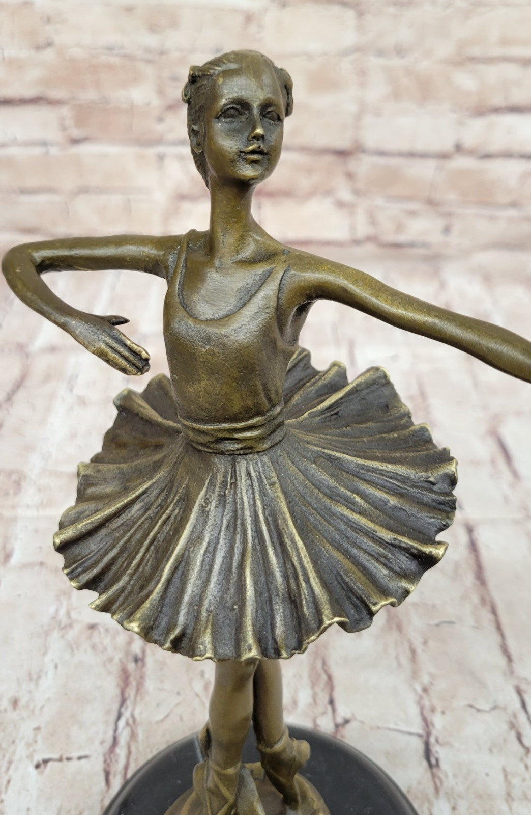 11" Tall Classical Dancer Ballerina Signed Bronze Sculpture Figure Art Nouveau