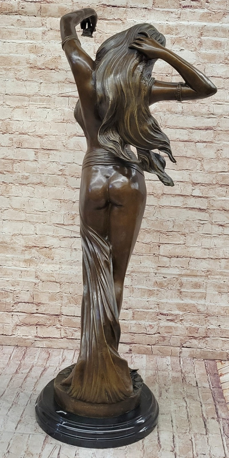 Exquisite Large Bronze Sculpture: Handcrafted Nude Venus by Moreau  Lost Wax Method