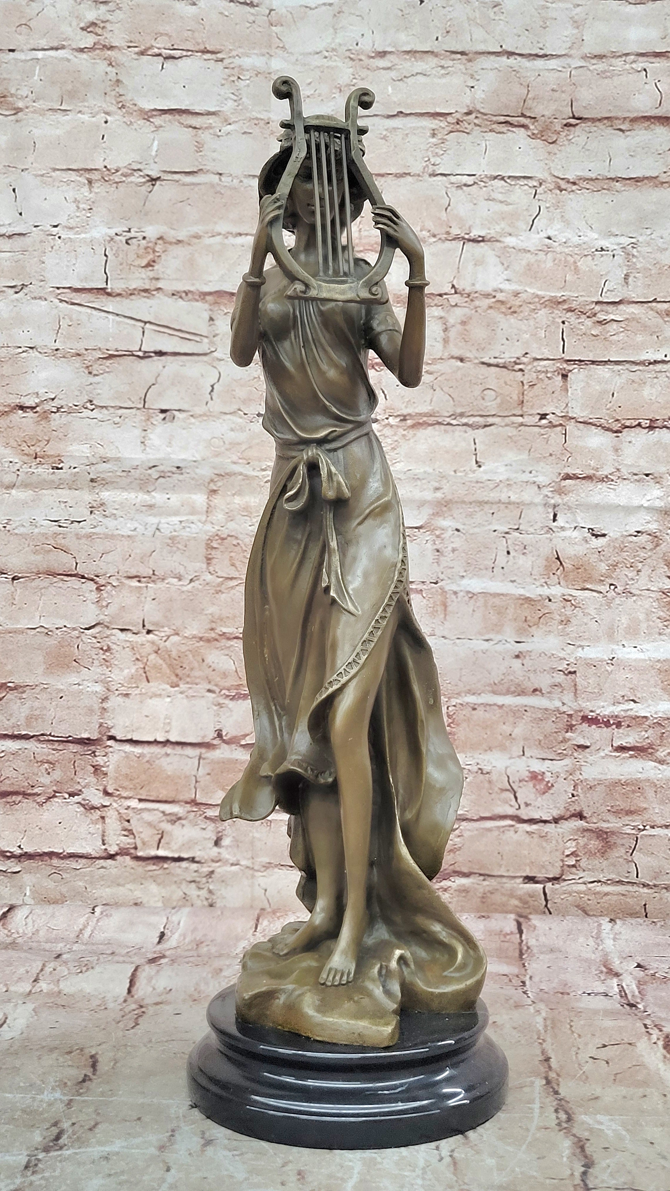 Signed Original Artwork by French Artist Jean Patoue 100% Solid Bronze Statue
