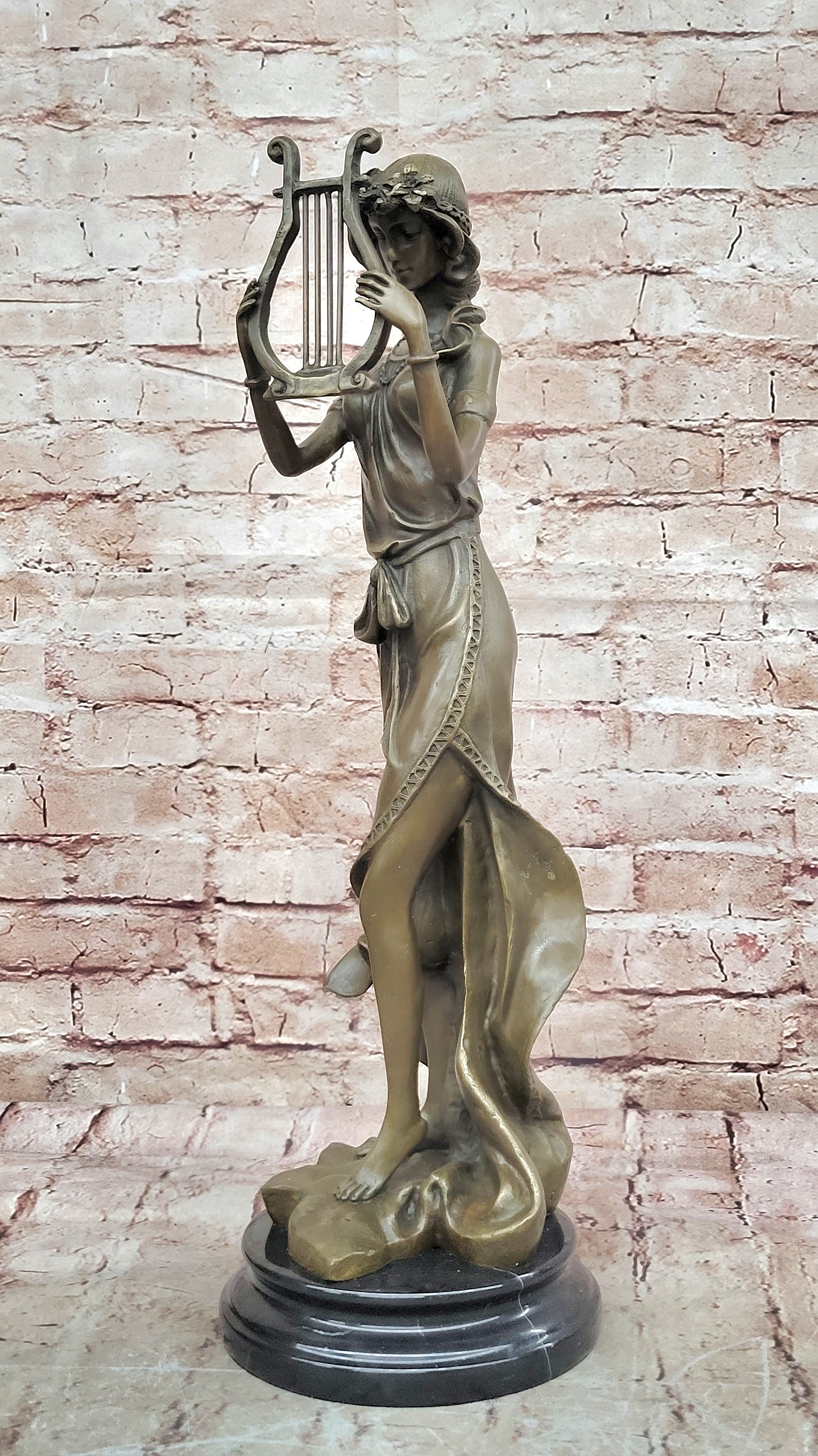 Signed Original Artwork by French Artist Jean Patoue 100% Solid Bronze Statue