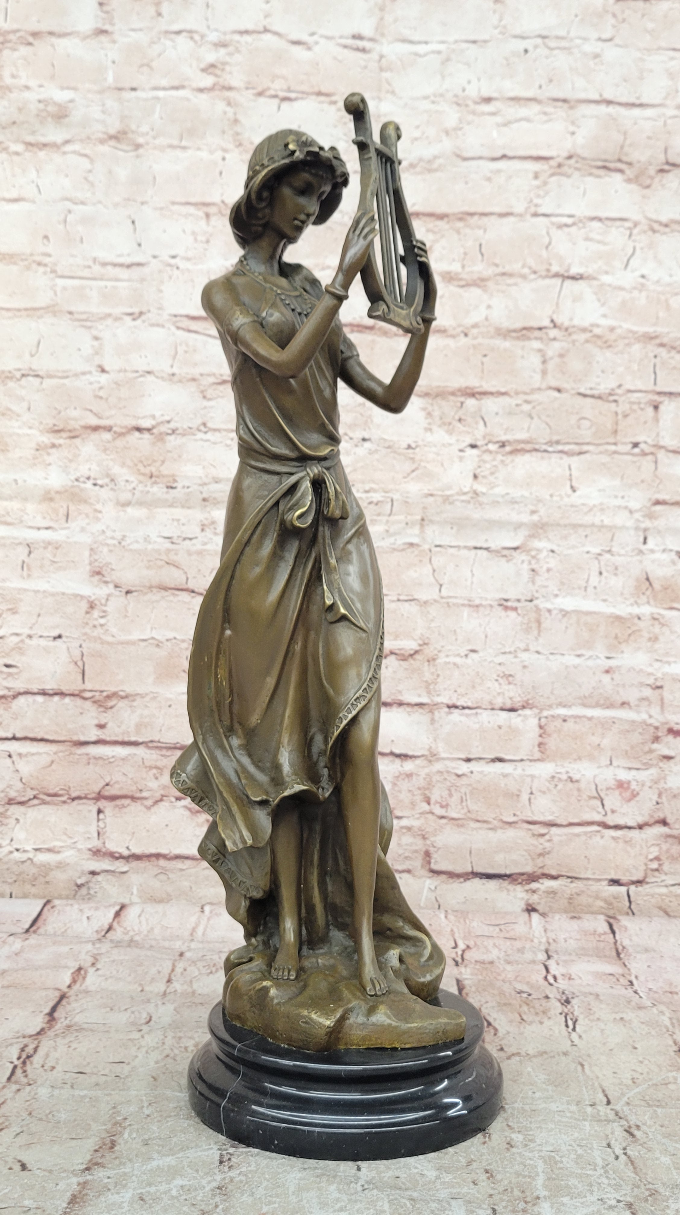 Signed Original Artwork by French Artist Jean Patoue 100% Solid Bronze Statue