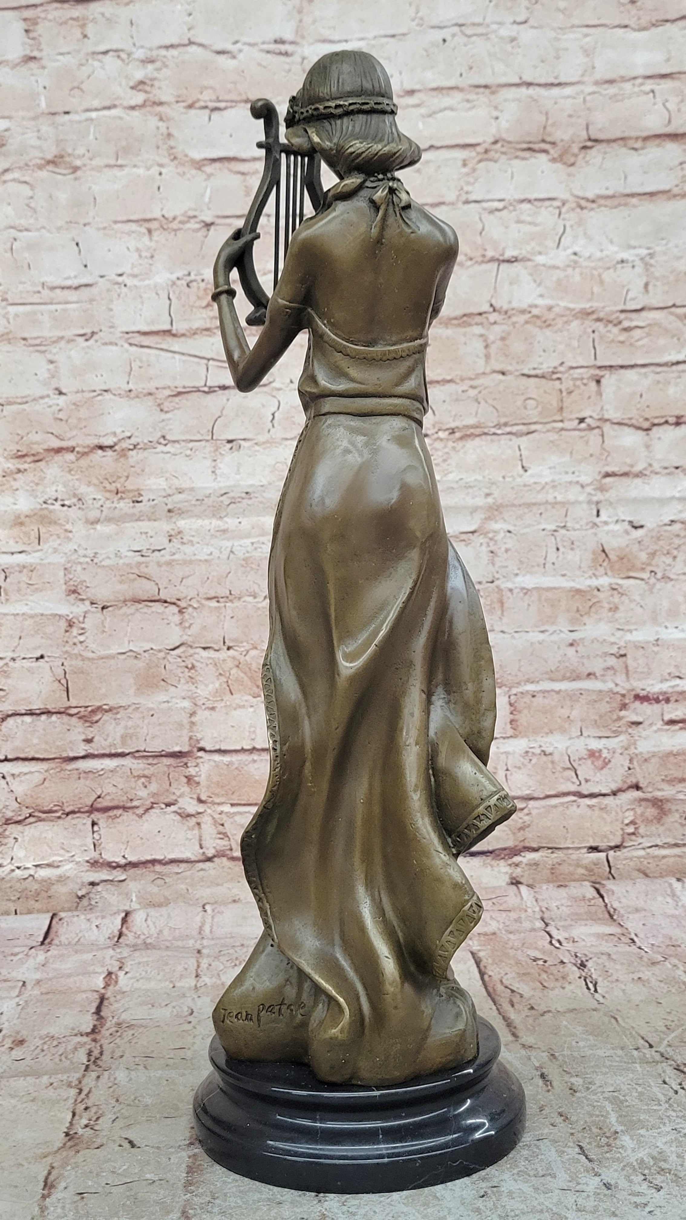 Signed Original Artwork by French Artist Jean Patoue 100% Solid Bronze Statue
