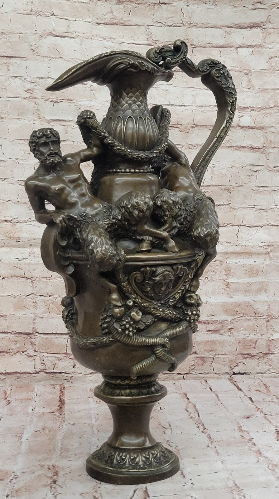 Hand Made Massive Centerpiece Museum Quality Two Centaur Bronze Sculpture