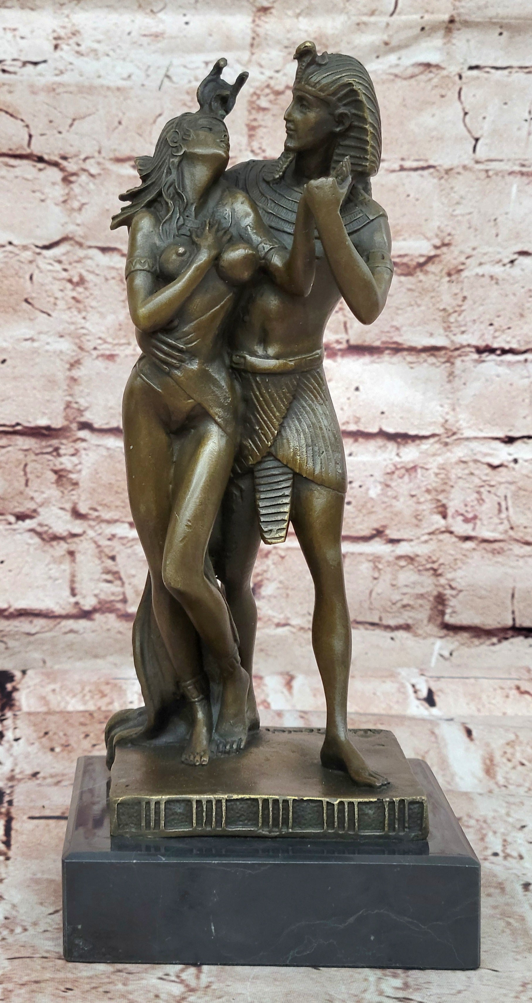 Beautiful Egyptian Queen Nefertiti Feron Egypt king Bronze Statue Figure Nude