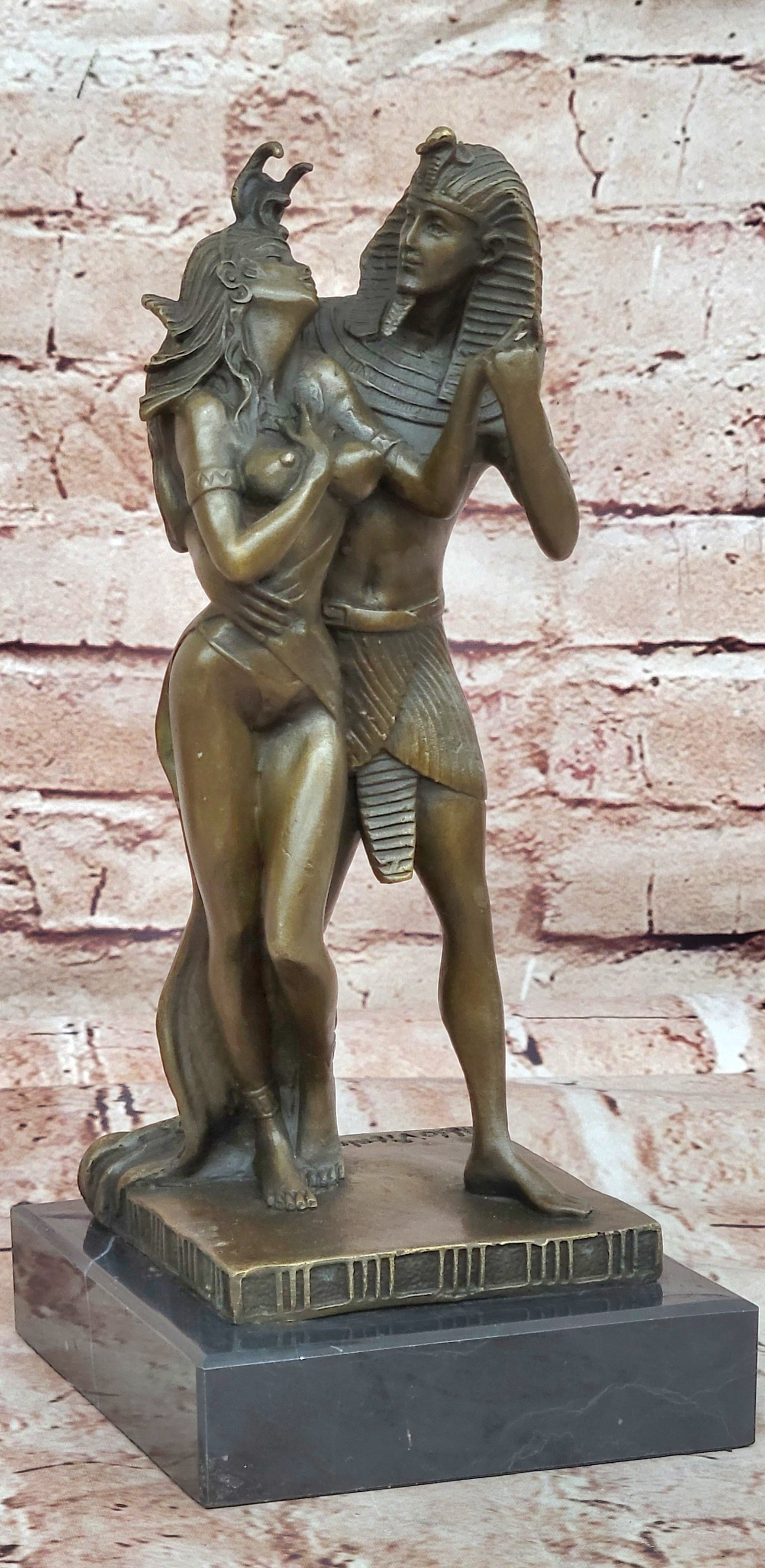 Beautiful Egyptian Queen Nefertiti Feron Egypt king Bronze Statue Figure Nude