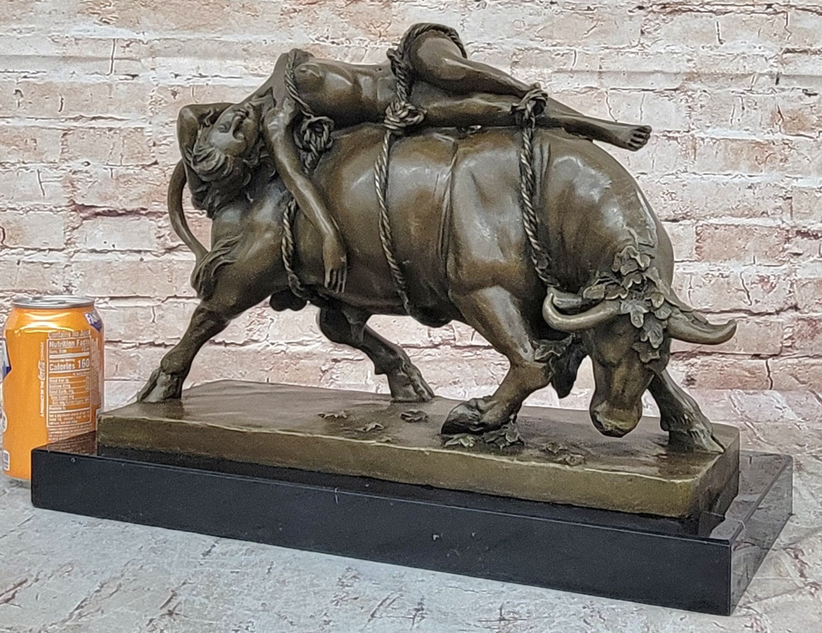 Handcrafted bronze sculpture SALE Bul Wild On Resting Lady Nude Original Signed