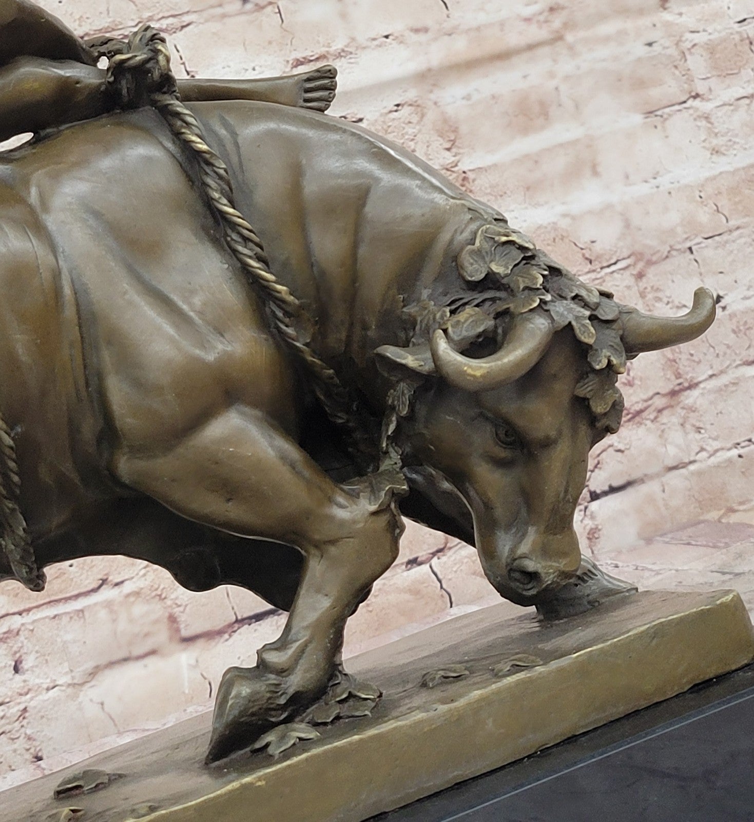 Handcrafted bronze sculpture SALE Bul Wild On Resting Lady Nude Original Signed