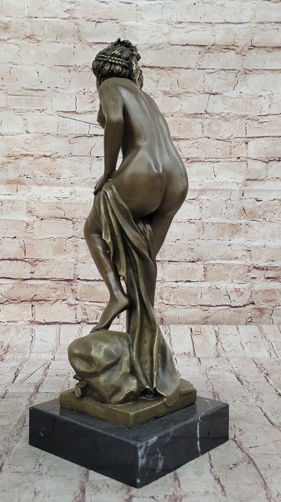 Handcrafted bronze sculpture SALE Origina Signed Woman Sexy Youthful Nude