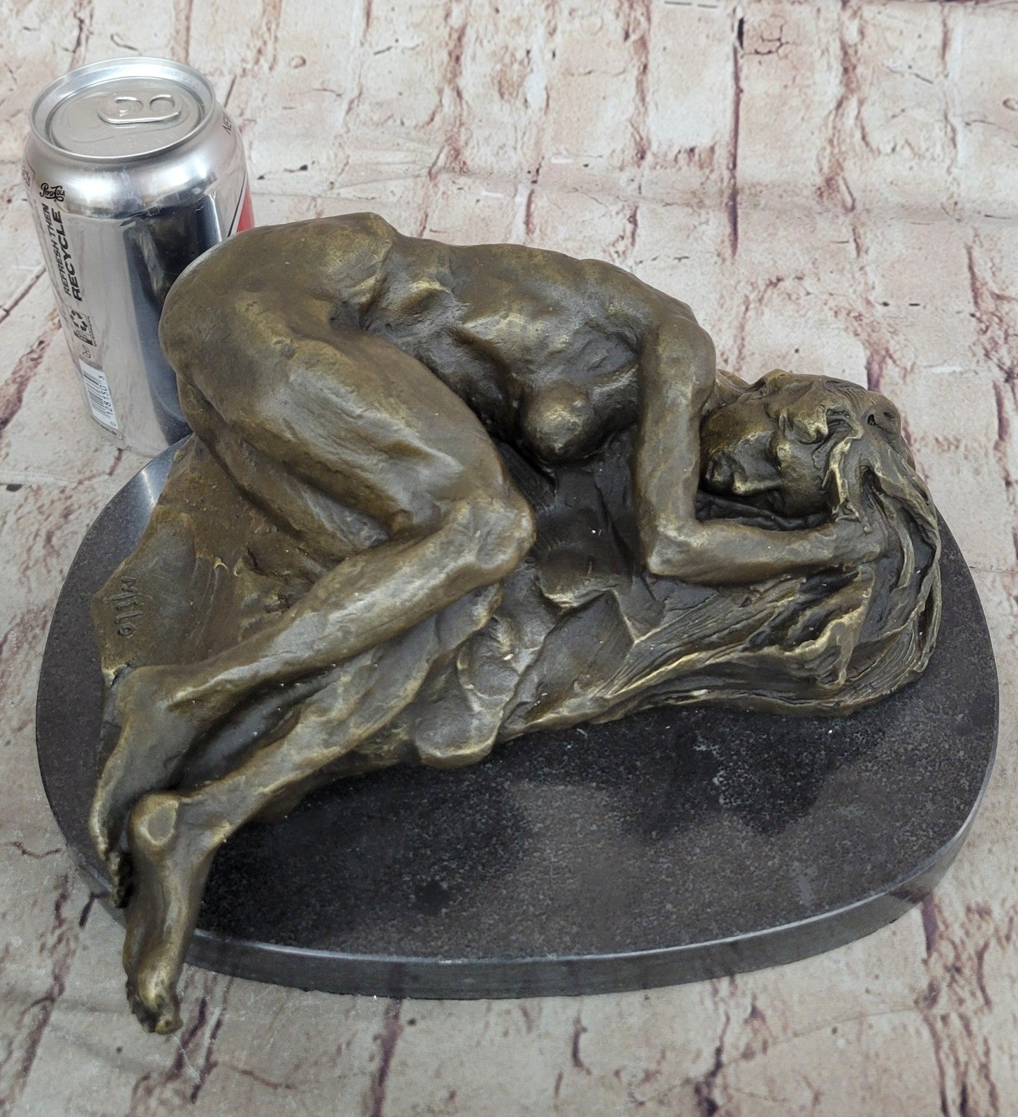 BRONZE NUDE WOMAN Girl Model Erotic Risque sculpture statue Figure Figurine