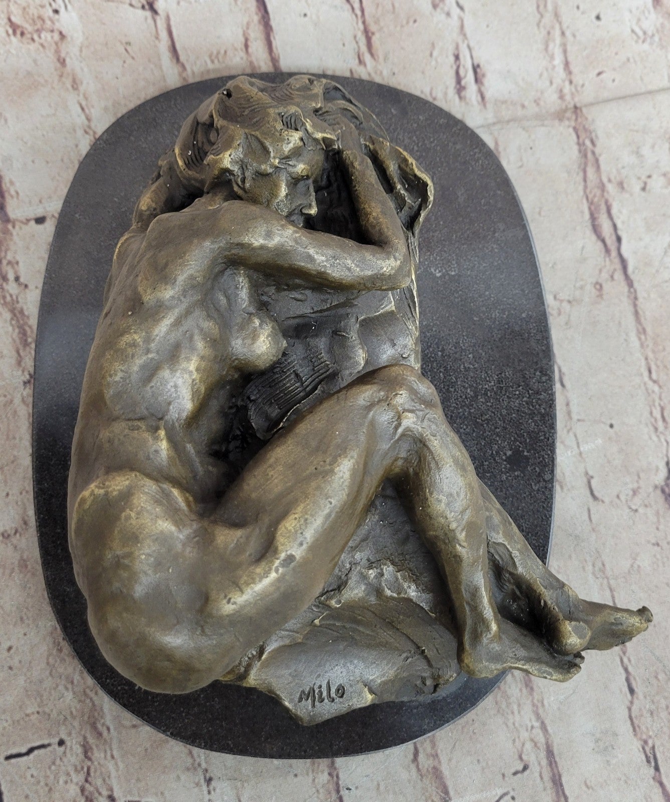 BRONZE NUDE WOMAN Girl Model Erotic Risque sculpture statue Figure Figurine