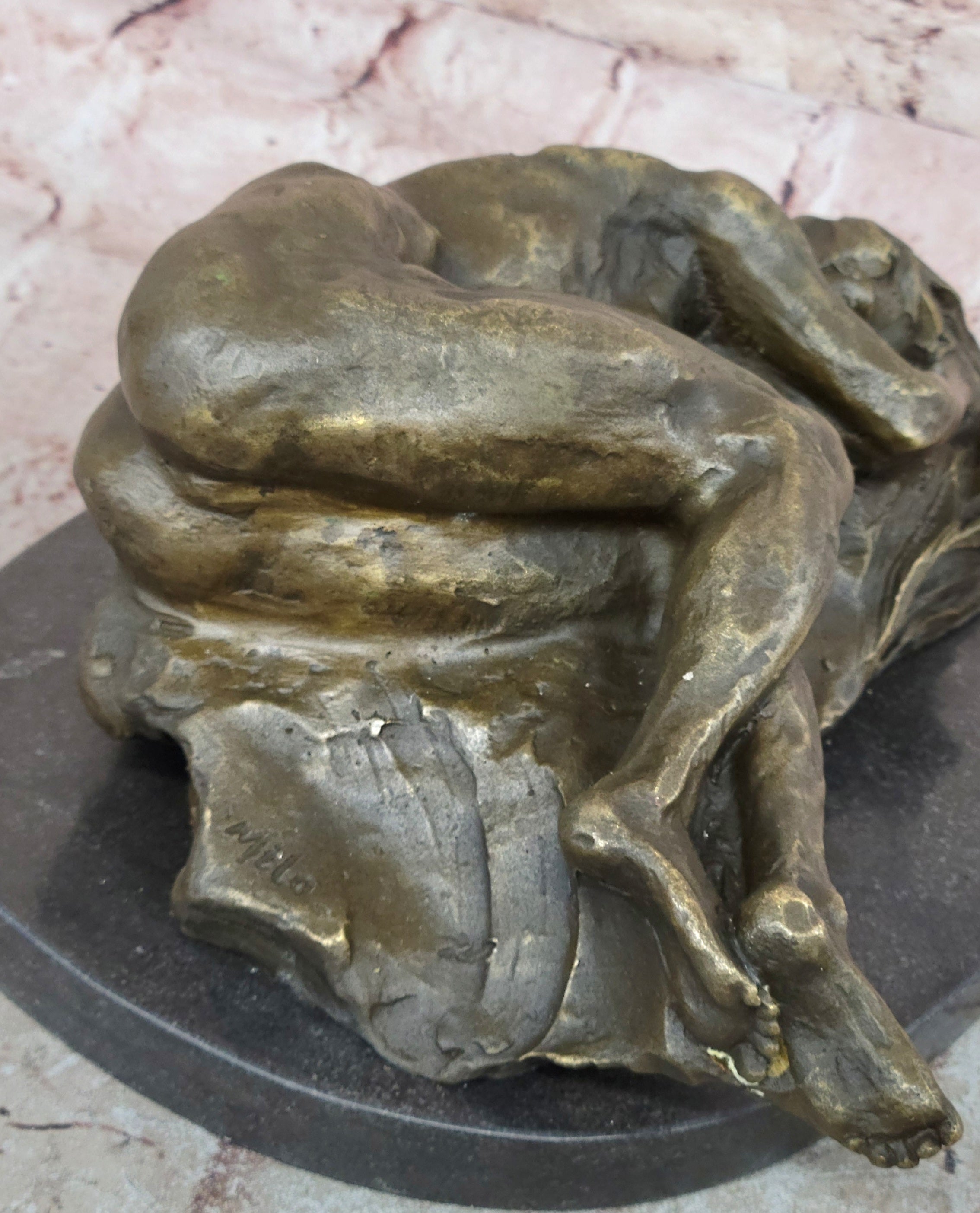 BRONZE NUDE WOMAN Girl Model Erotic Risque sculpture statue Figure Figurine
