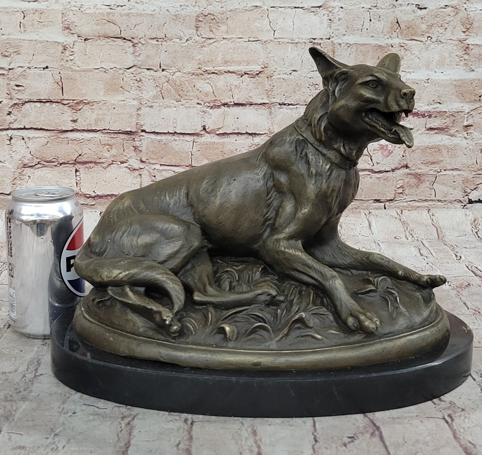 Handcrafted bronze sculpture SALE Dog Shepard German Home Decor Figurine