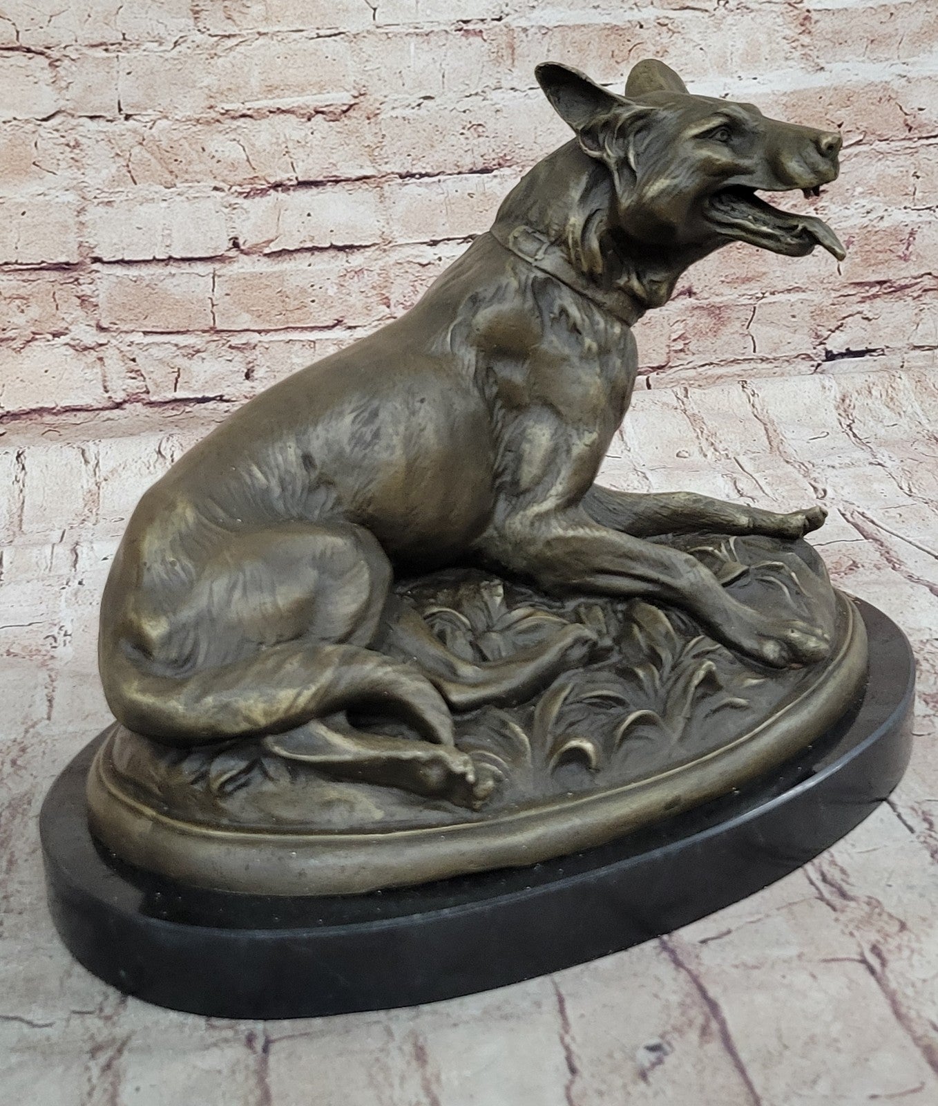 Handcrafted bronze sculpture SALE Dog Shepard German Home Decor Figurine