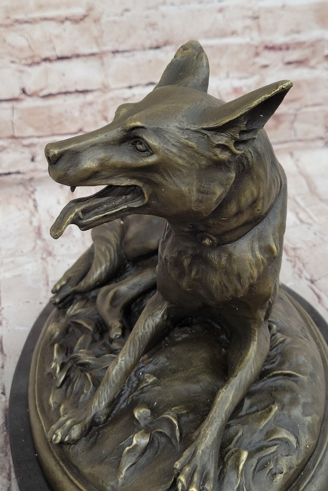 Handcrafted bronze sculpture SALE Dog Shepard German Home Decor Figurine
