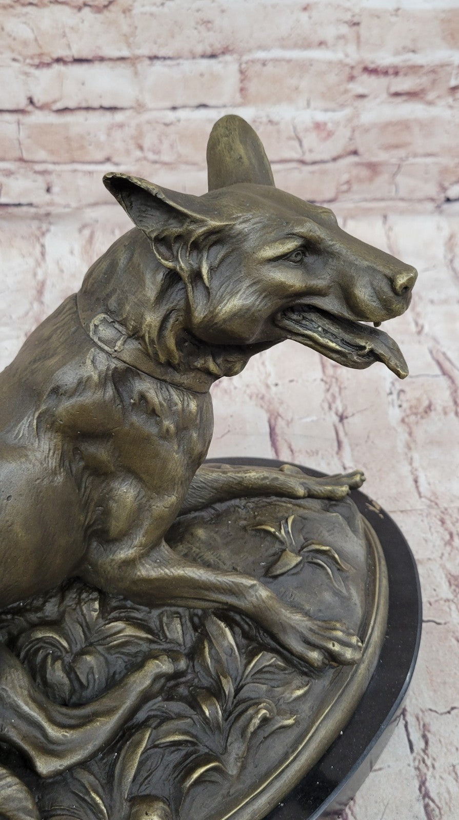 Handcrafted bronze sculpture SALE Dog Shepard German Home Decor Figurine