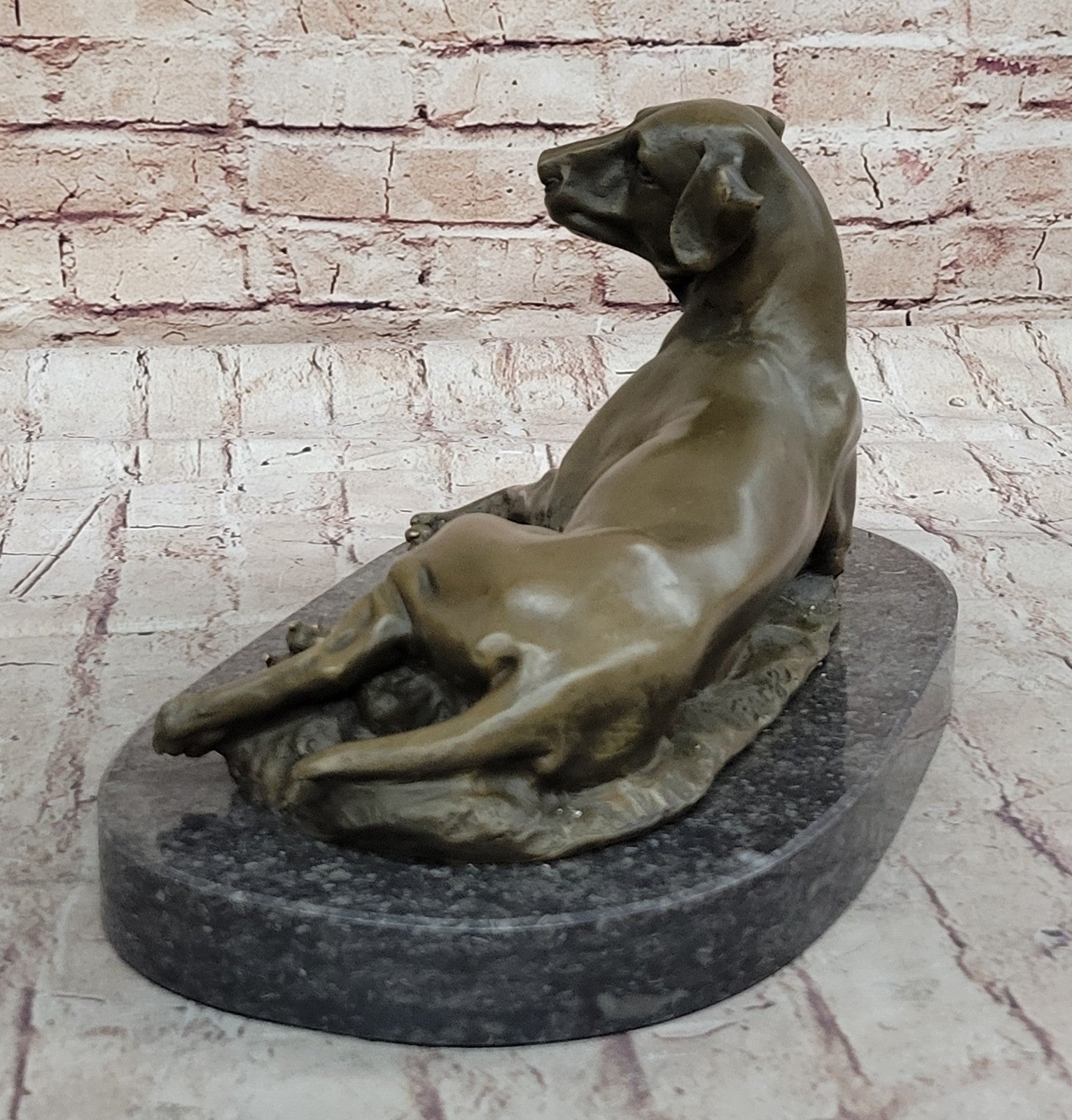 PUPPY GOLDEN RETRIEVER DOG BRONZE STATUE GARDEN/BACKYARD SCULPTURE FIGURINE SALE