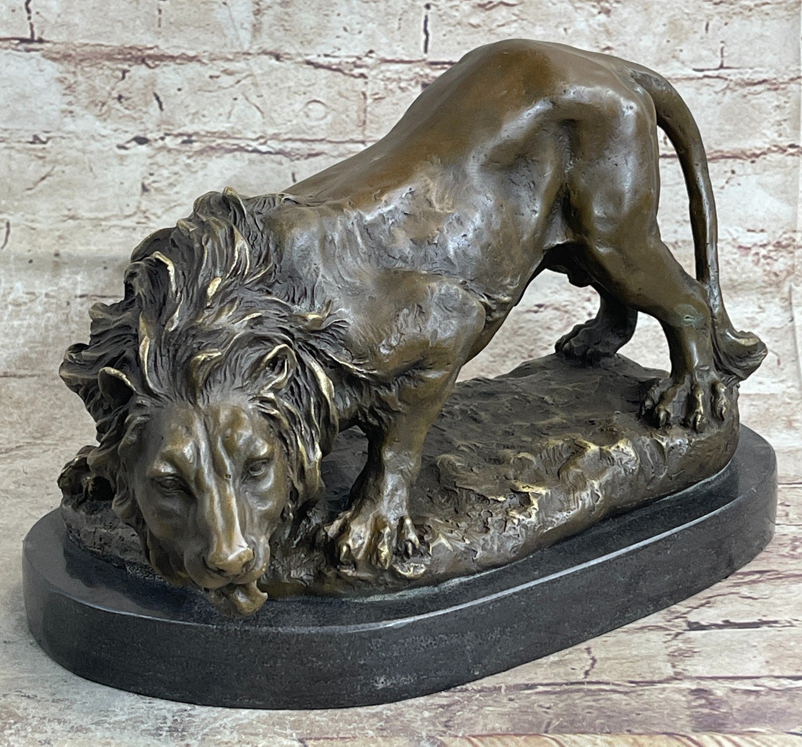 Handcrafted bronze sculpture SALE Animal African Lion Wild Figurine Figure