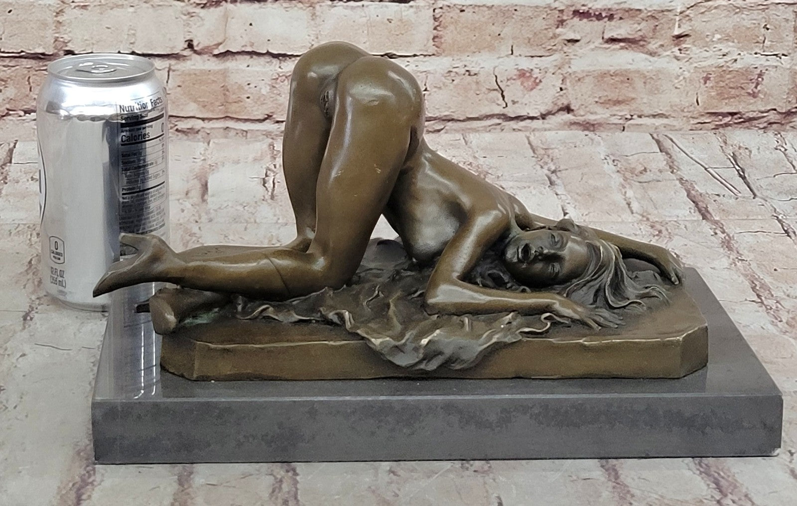 Bronze Semi Nude Erotic Sculpture Statue Art Figurine Woman Figure Fantasy Art