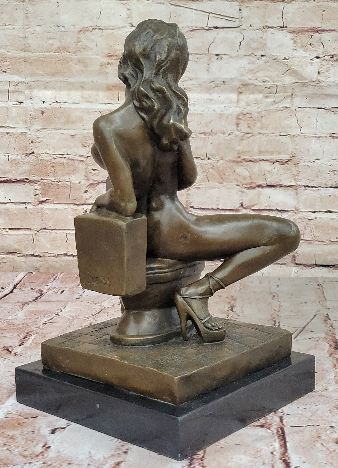 Highly Erotic Sexual Sex Bronze Sculpture Marble Base Figurine Statue Figurine
