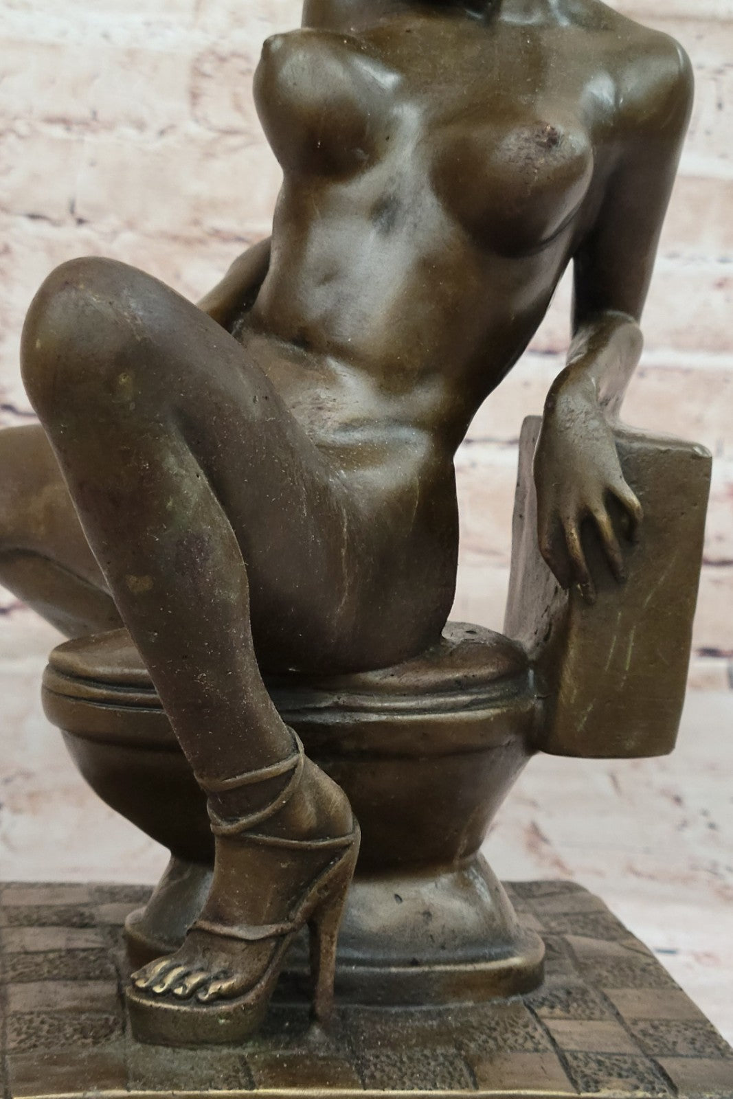 Highly Erotic Sexual Sex Bronze Sculpture Marble Base Figurine Statue Figurine