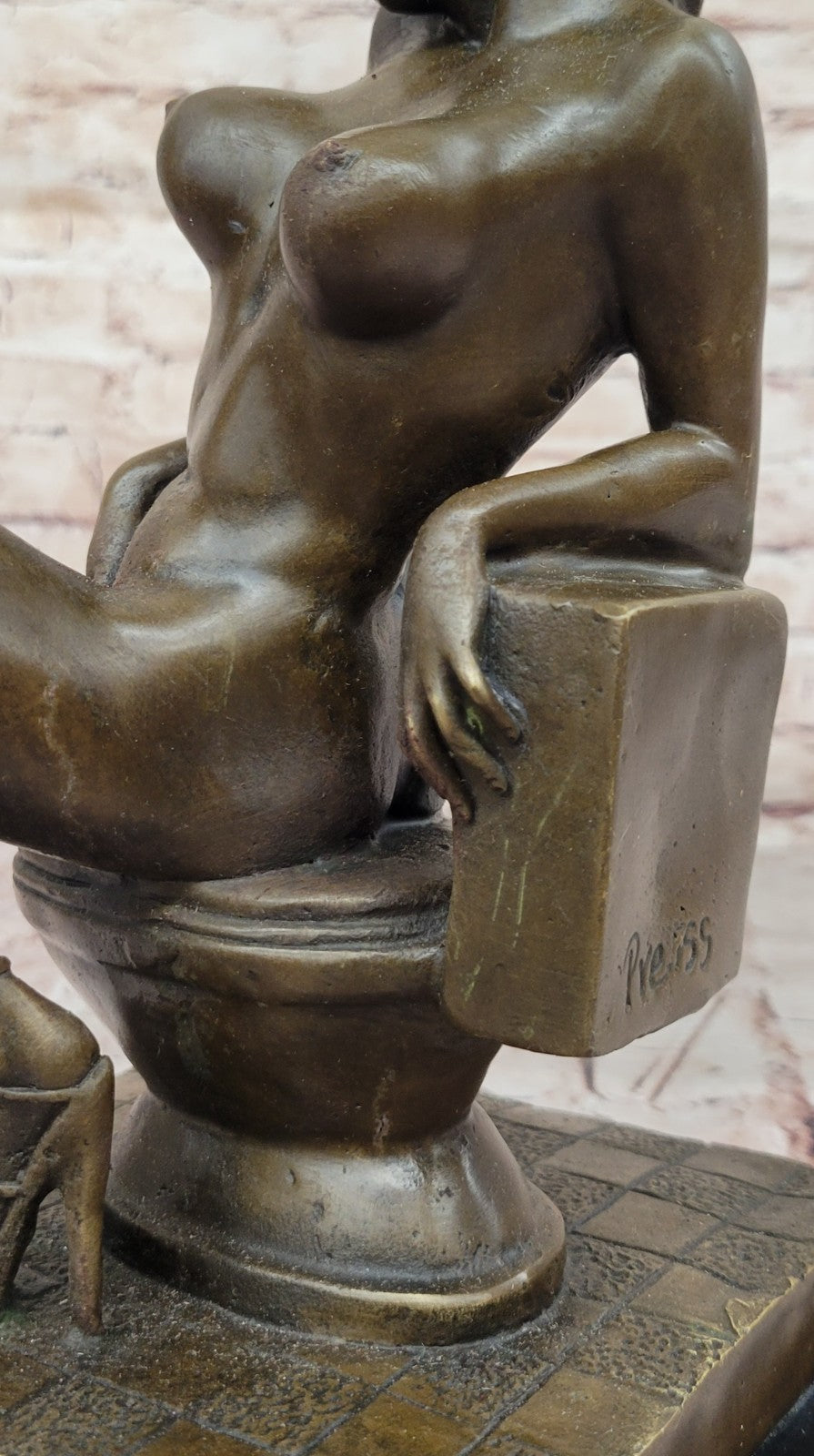 Highly Erotic Sexual Sex Bronze Sculpture Marble Base Figurine Statue Figurine