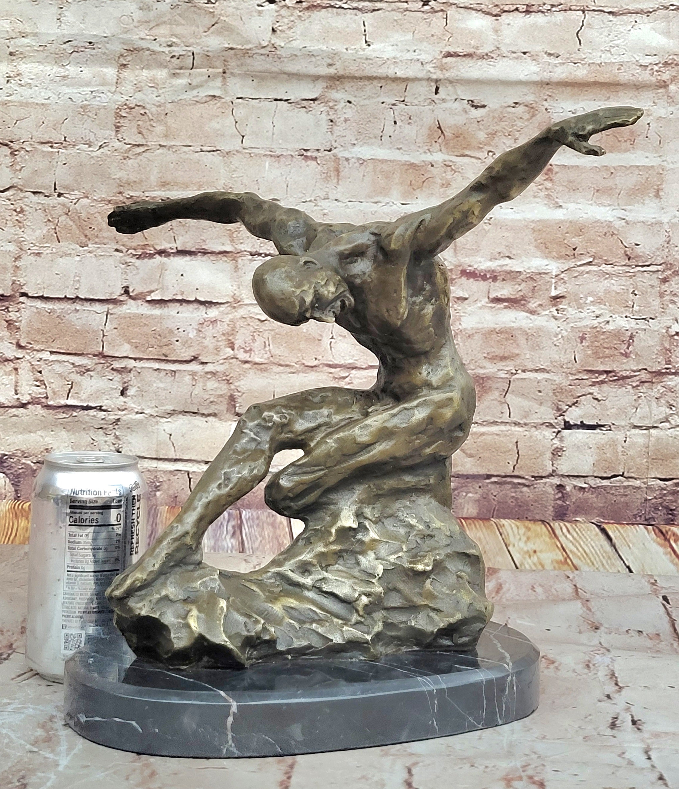 Handcrafted bronze sculpture SALE Man Hotcast Pure Abstract Large Beautiful