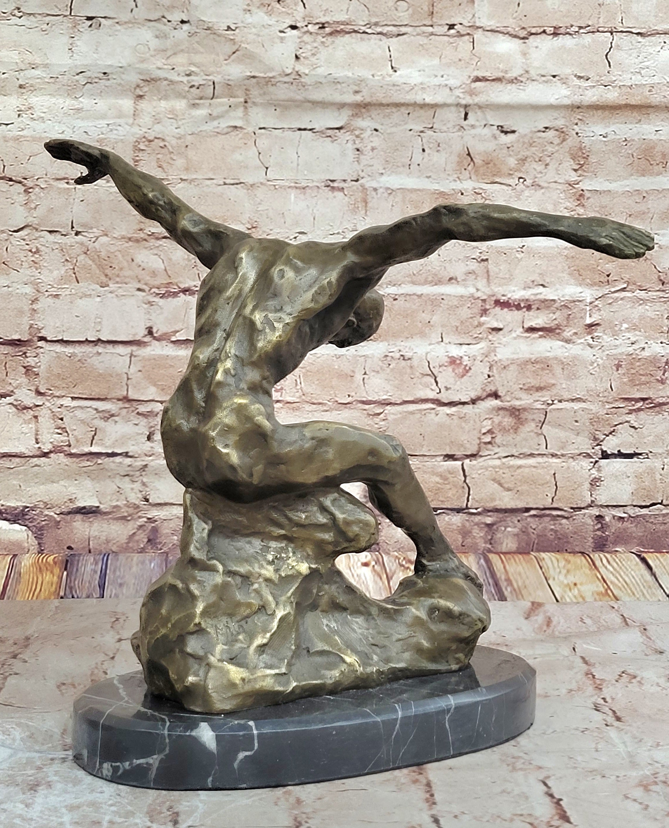 Handcrafted bronze sculpture SALE Man Hotcast Pure Abstract Large Beautiful