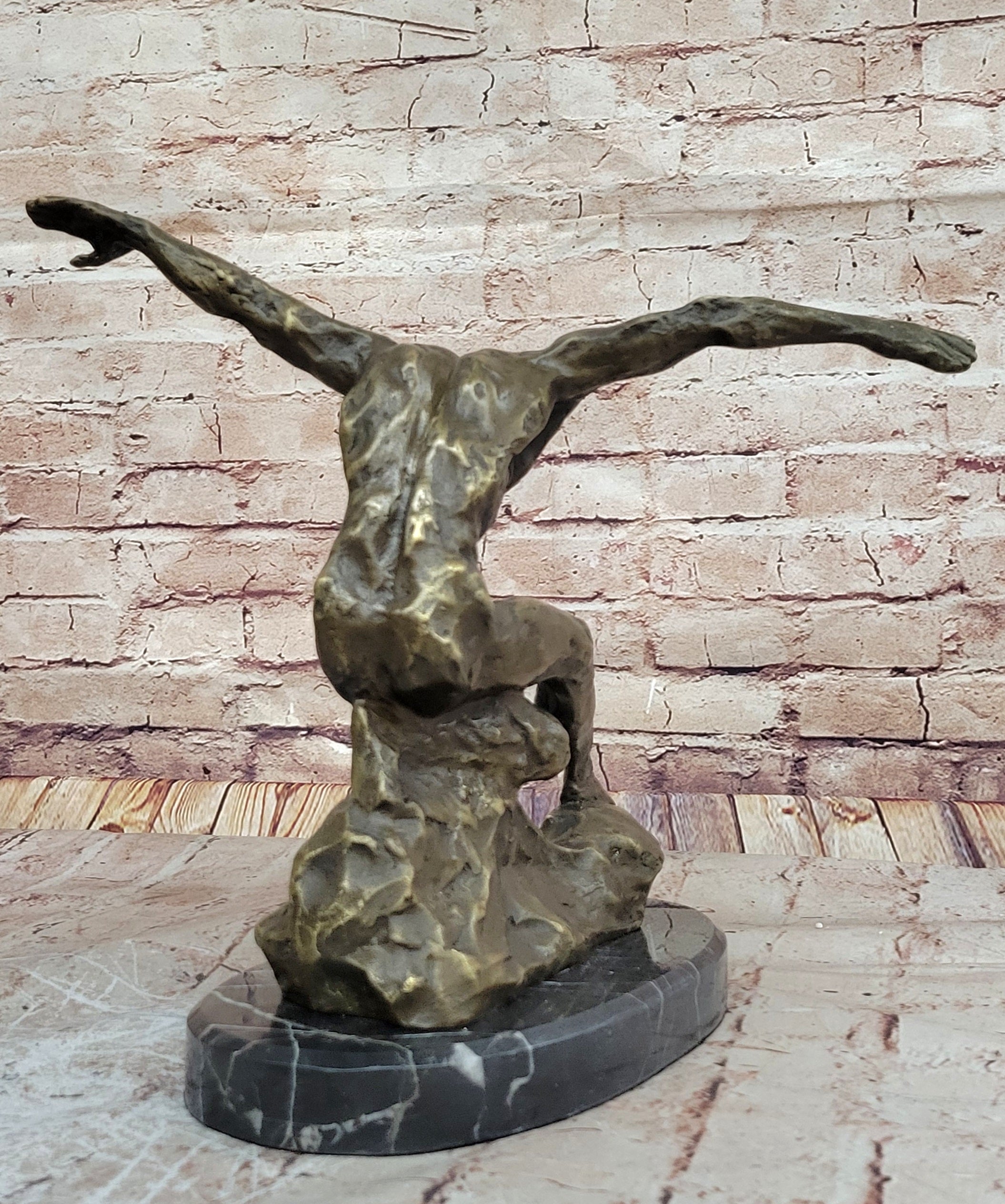 Handcrafted bronze sculpture SALE Man Hotcast Pure Abstract Large Beautiful