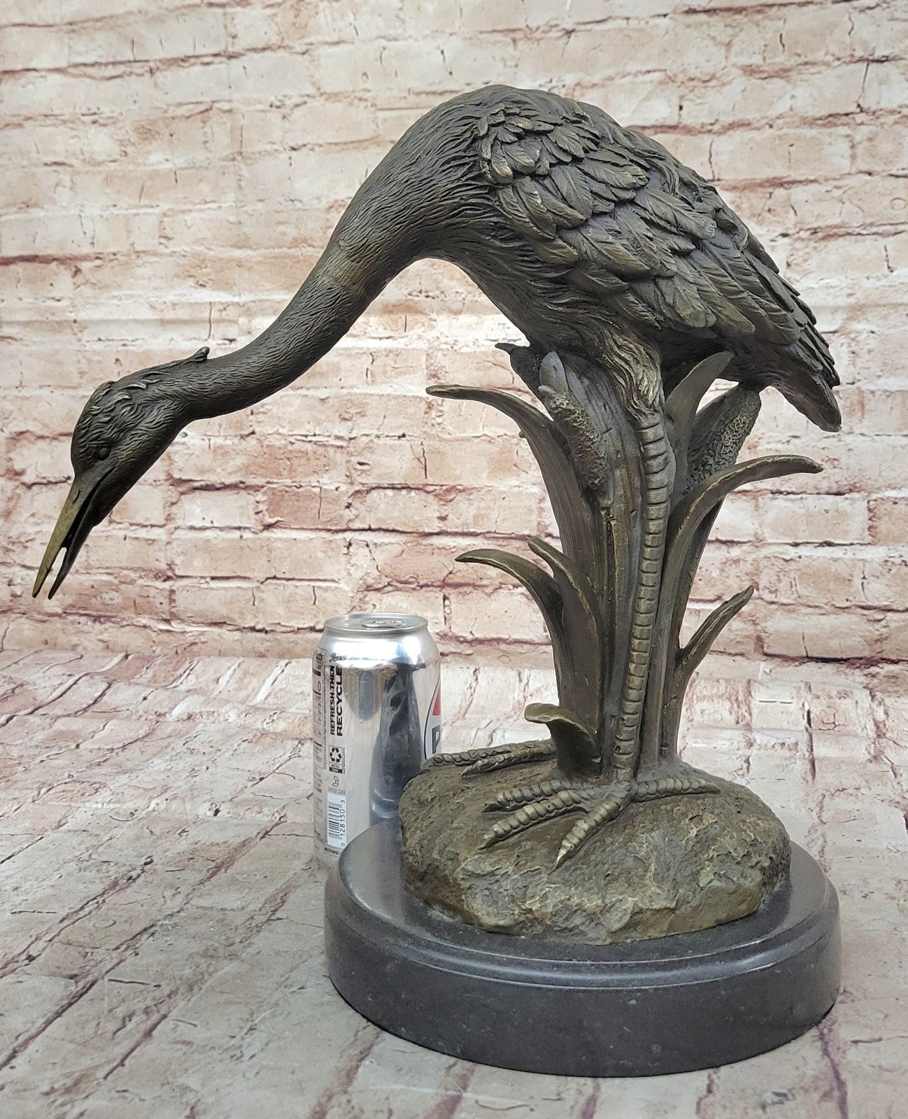 Handcrafted bronze sculpture SALE Mars Crane Backyard Indoor/Outdoor Large