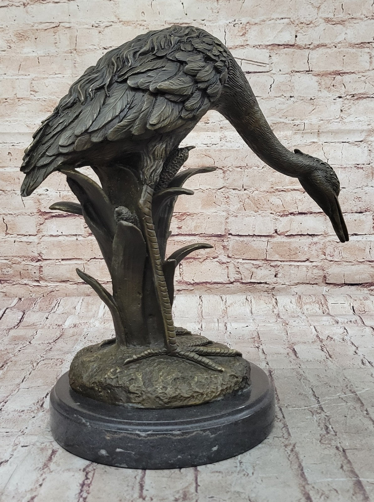 Handcrafted bronze sculpture SALE Mars Crane Backyard Indoor/Outdoor Large