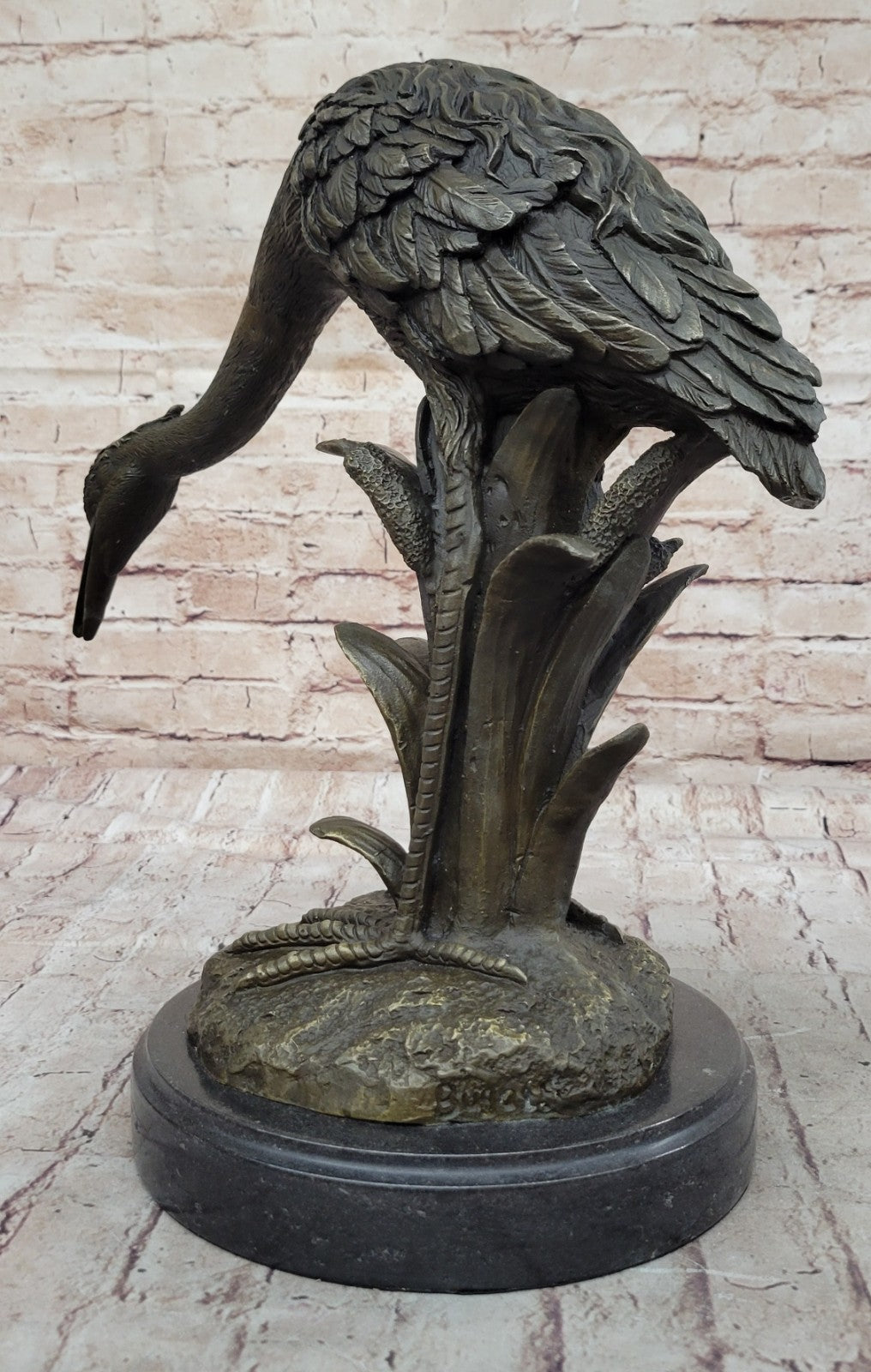 Handcrafted bronze sculpture SALE Mars Crane Backyard Indoor/Outdoor Large