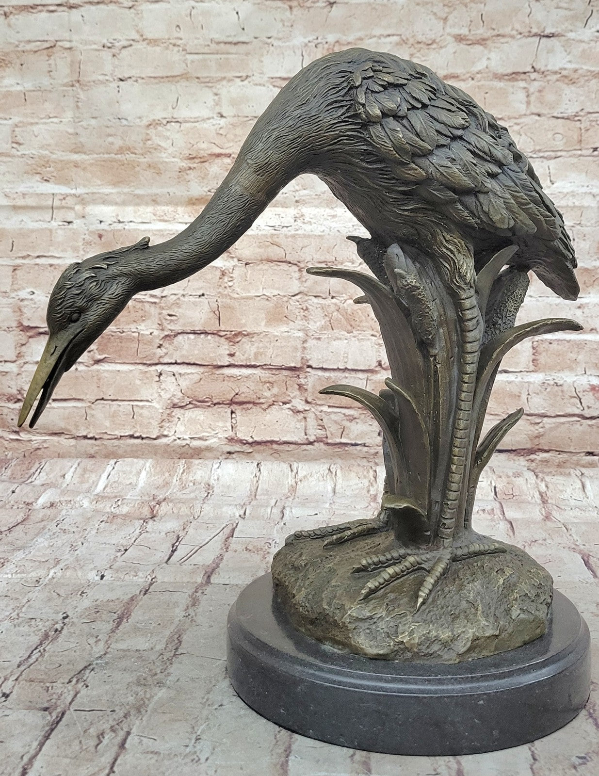 Handcrafted bronze sculpture SALE Mars Crane Backyard Indoor/Outdoor Large