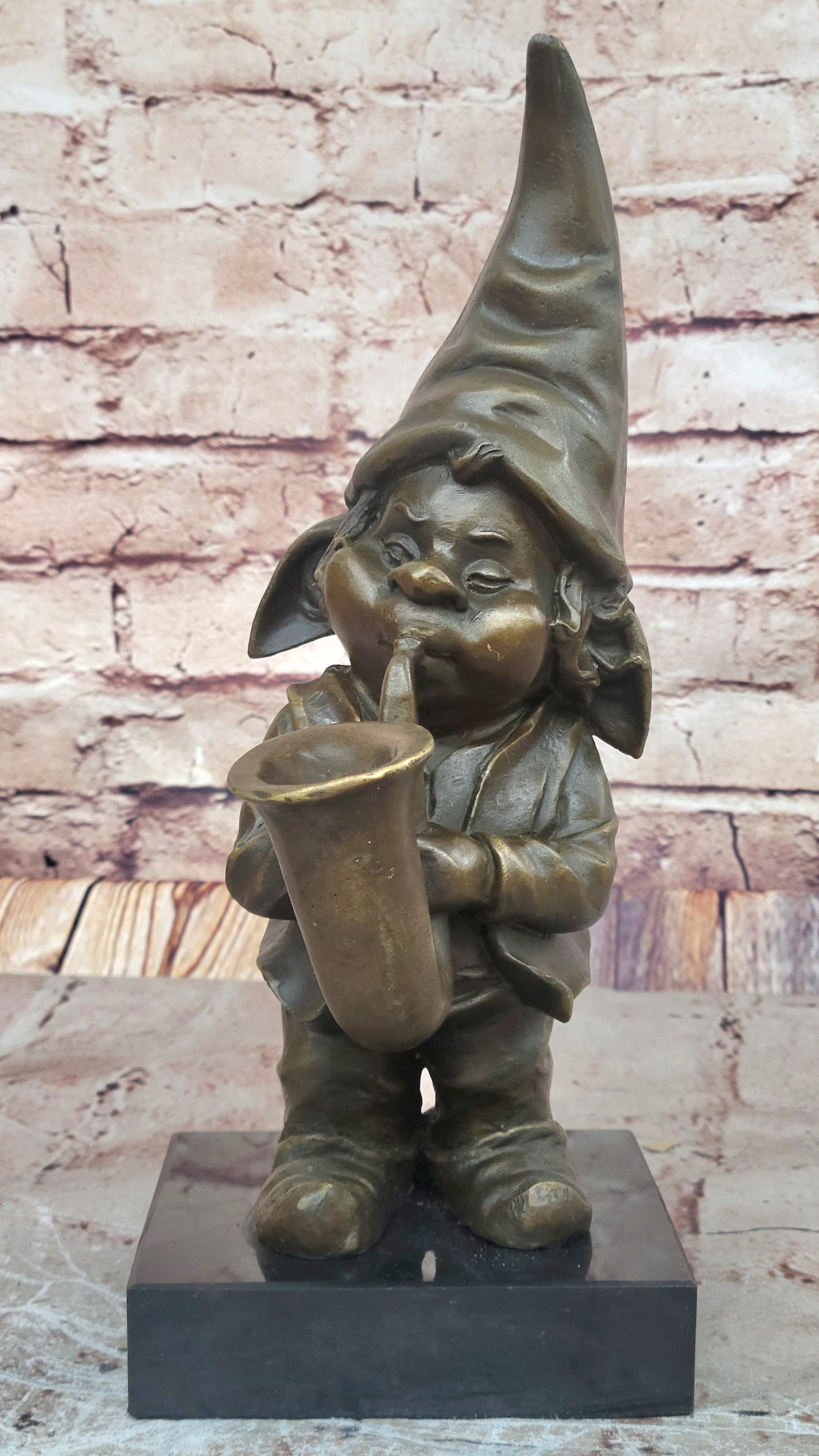 Handcrafted Detailed Signed Gnomes Made by Lost wax Method Bronze Statue GIFT