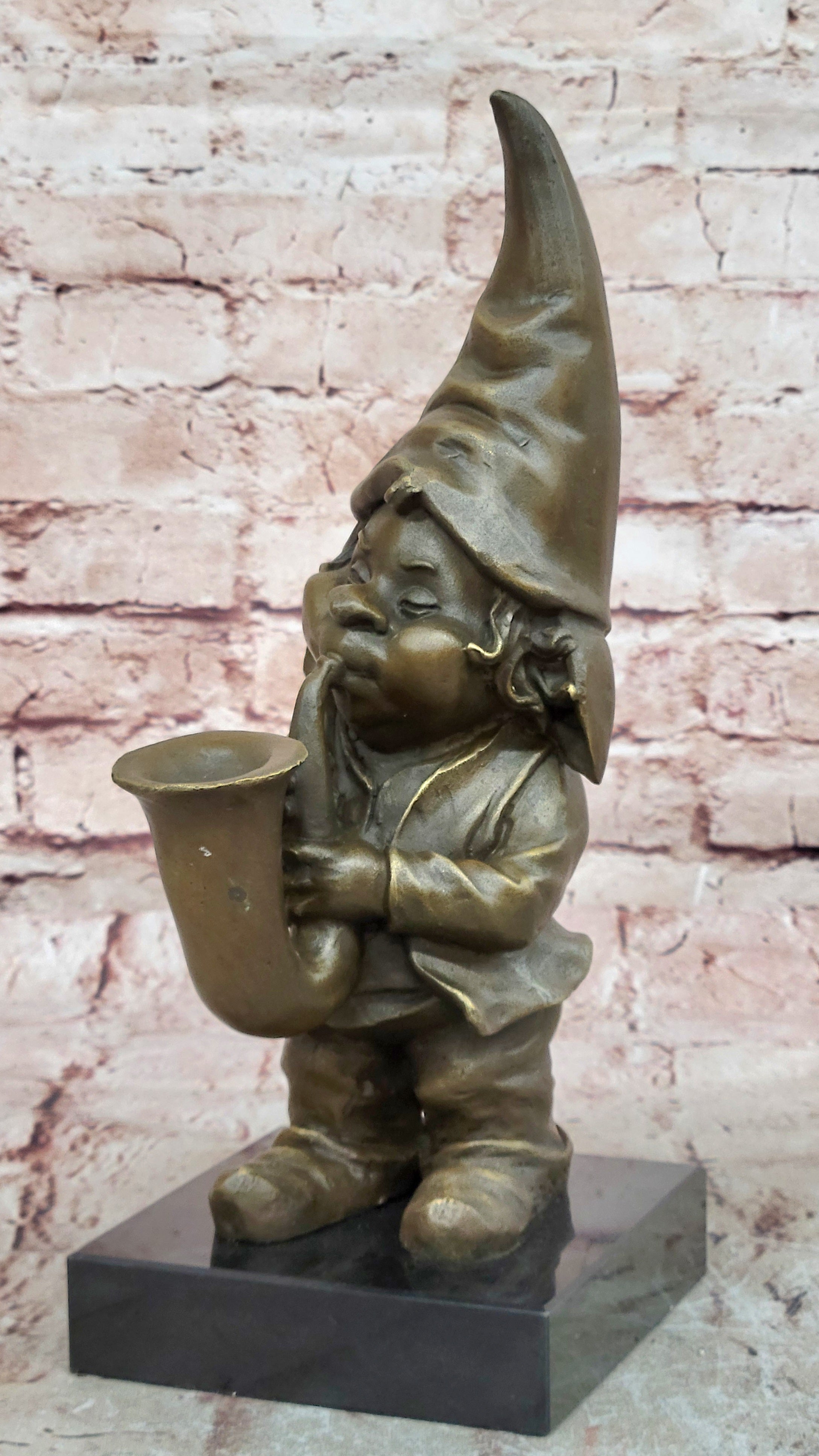 Handcrafted Detailed Signed Gnomes Made by Lost wax Method Bronze Statue GIFT