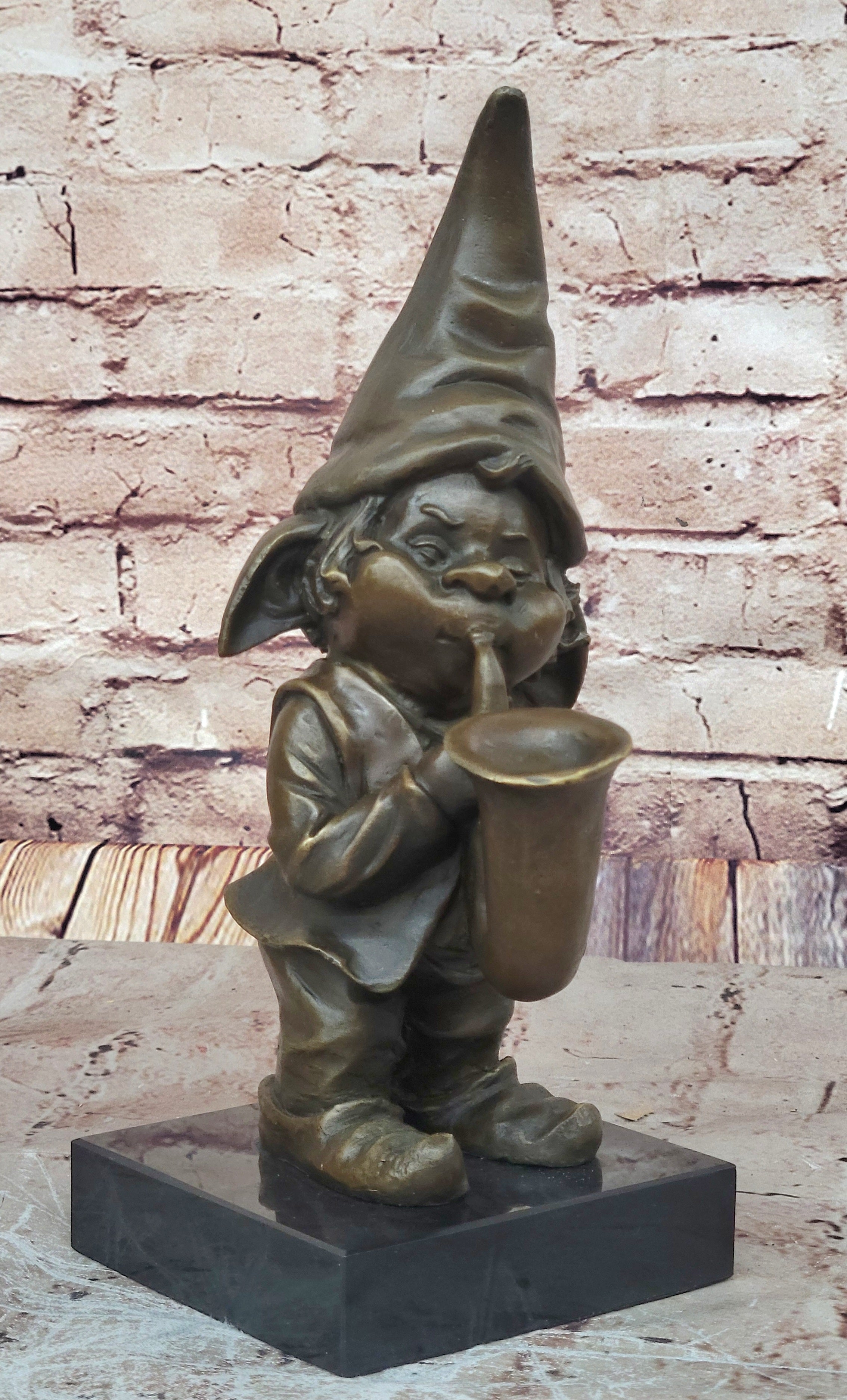 Handcrafted Detailed Signed Gnomes Made by Lost wax Method Bronze Statue GIFT
