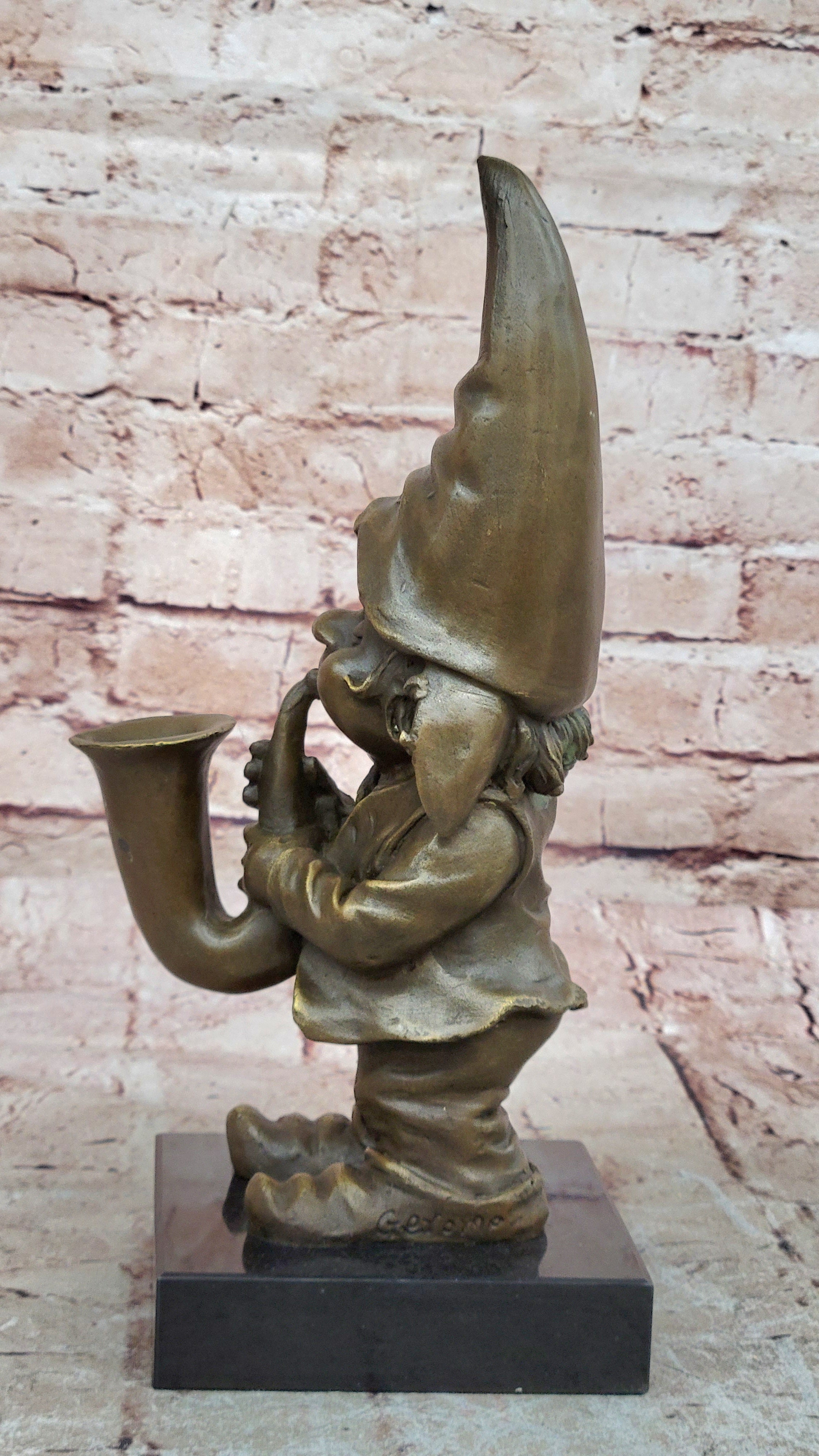 Handcrafted Detailed Signed Gnomes Made by Lost wax Method Bronze Statue GIFT
