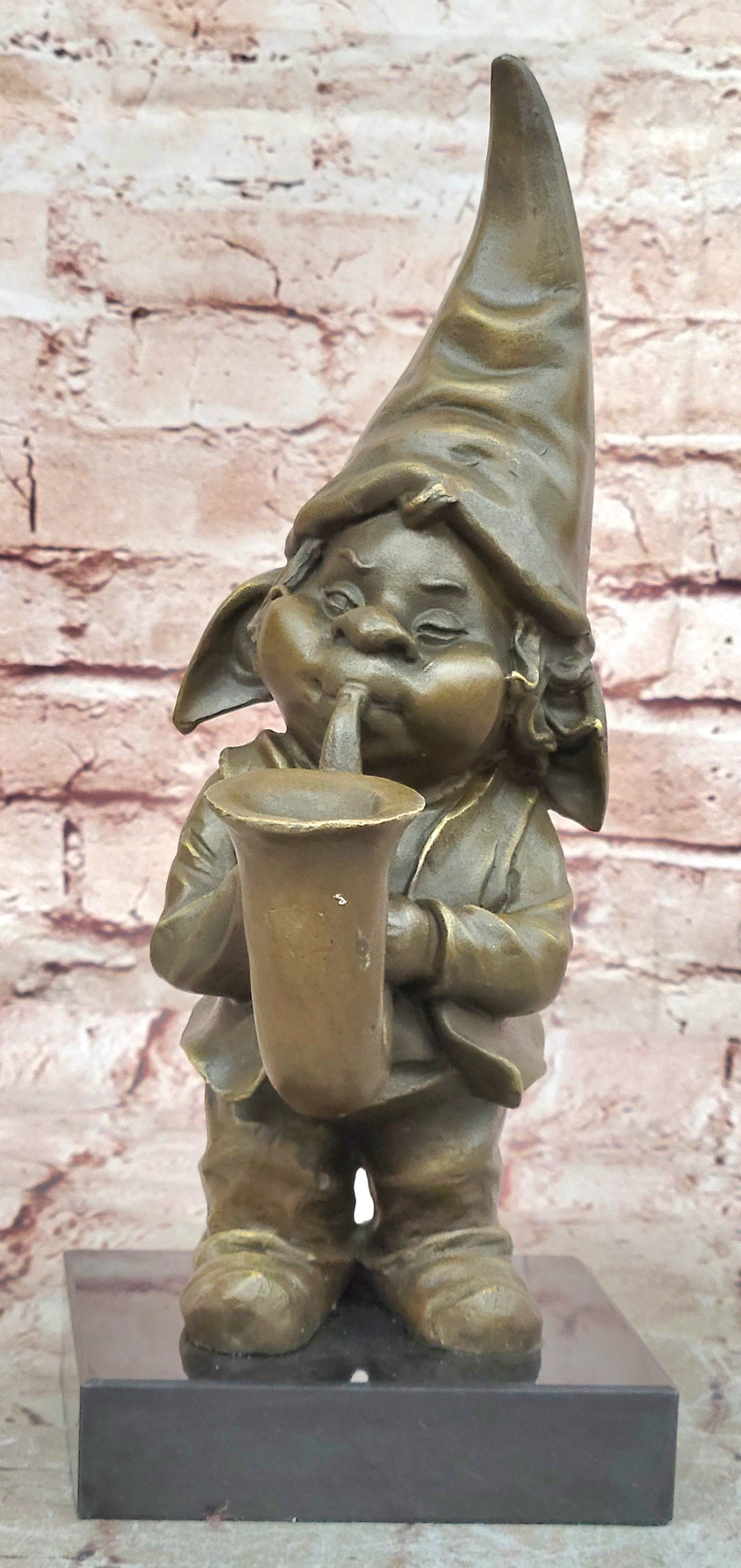 Handcrafted Detailed Signed Gnomes Made by Lost wax Method Bronze Statue GIFT